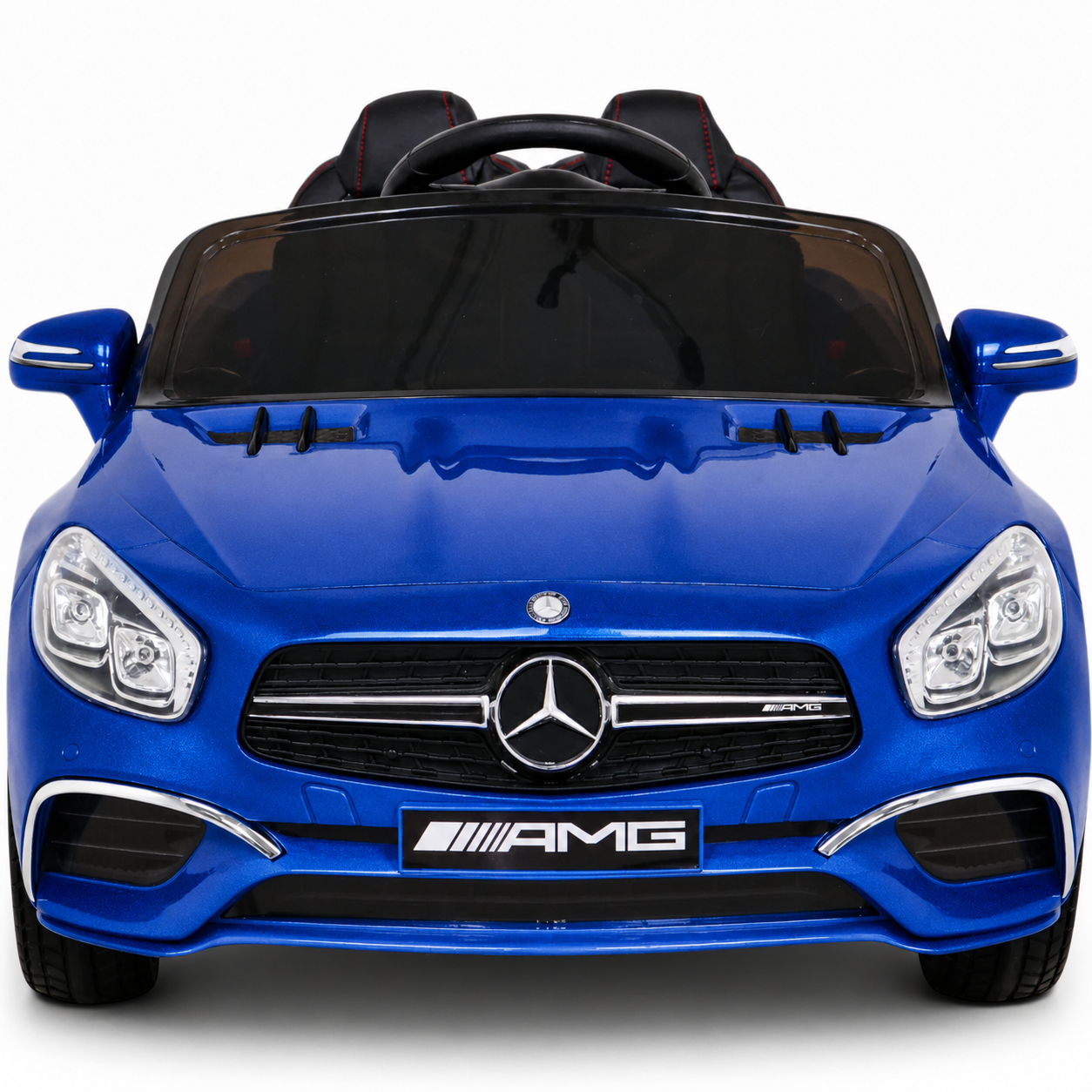 Carro Elétrico para Criança MERCEDES SL65 12V Ecrã MP4 Azul Metalizado c/ RODAS DE BORRACHA & ASSENTO EM PELE