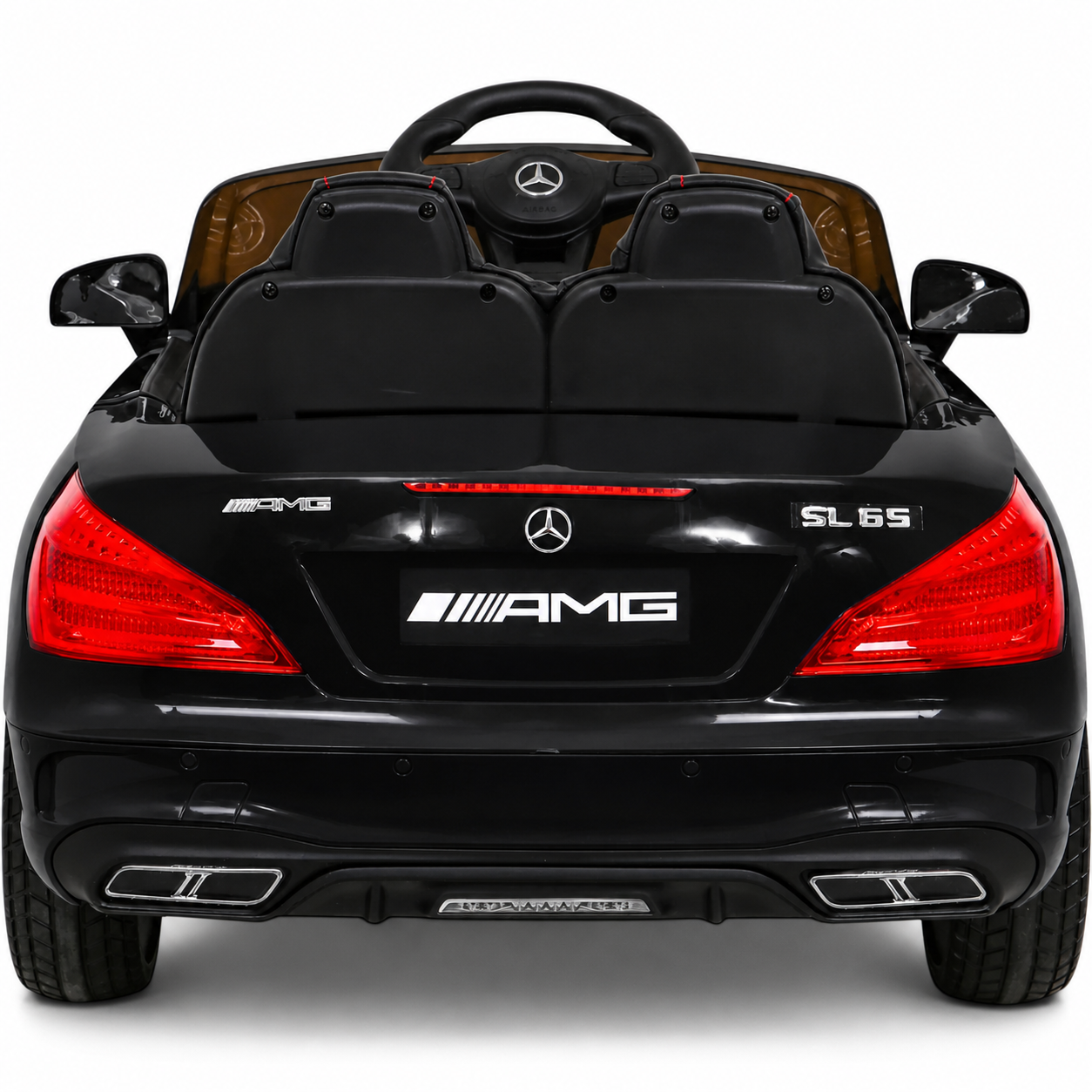 Carro Elétrico para Criança MERCEDES SL65 12V Ecrã MP4 Preto Metalizado c/ RODAS DE BORRACHA & ASSENTO EM PELE