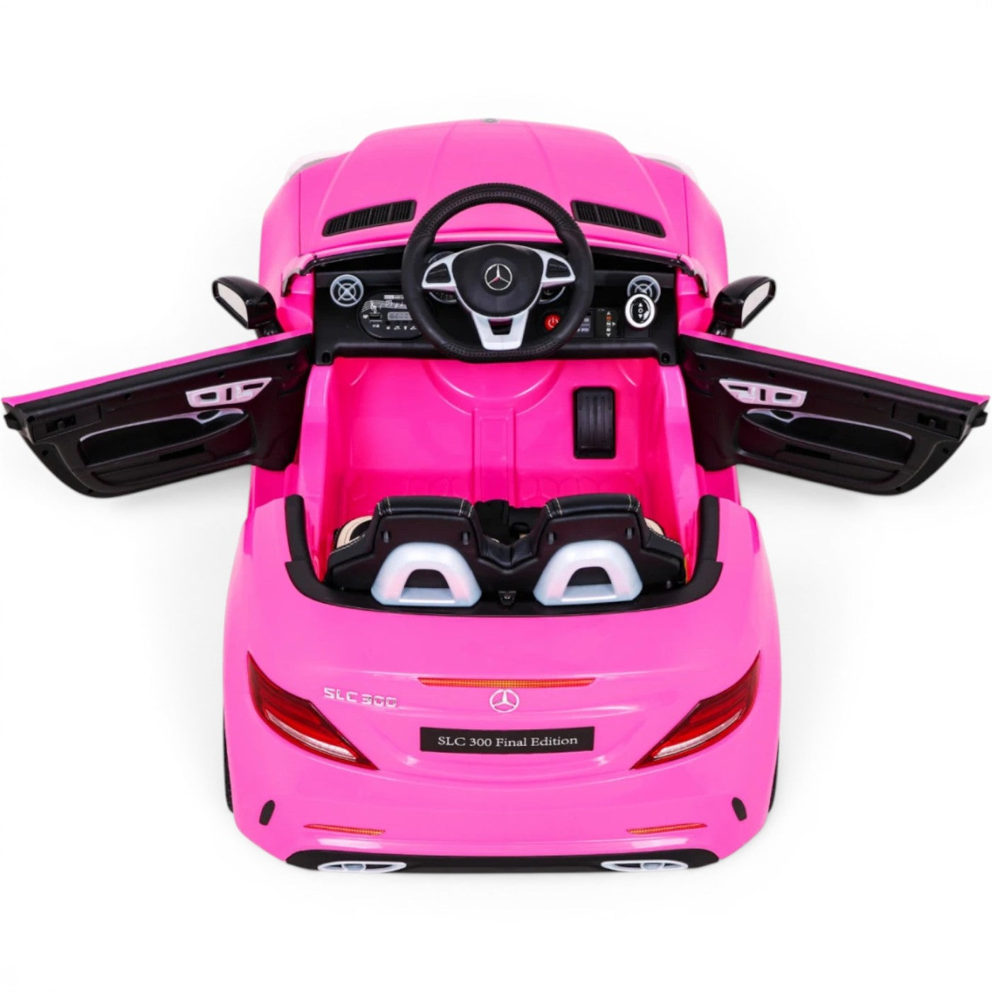 Carro Elétrico para Criança MERCEDES SLC300 12v Rosa BATERIA DE LITIO c/ RODAS DE BORRACHA & ASSENTO EM PELE