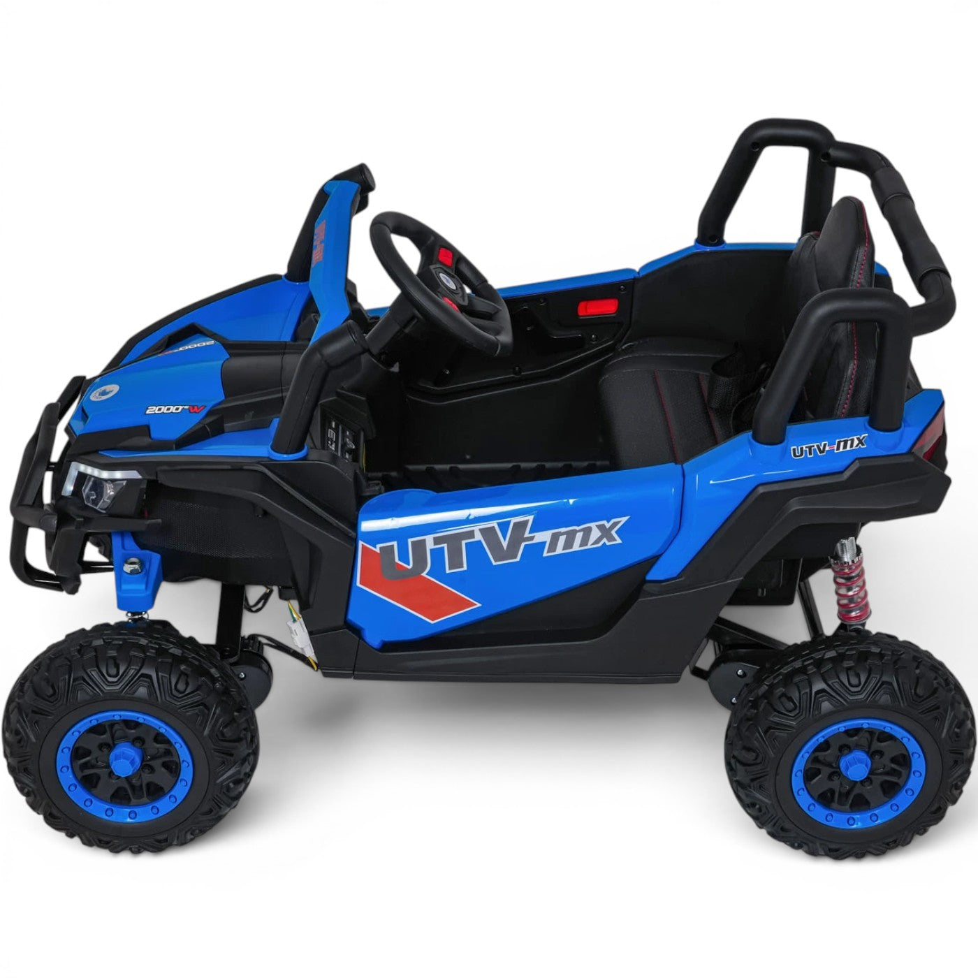 Carro Elétrico para Criança Buggy UTV-MX 12v Azul BATERIA DE LITIO c/ RODAS DE BORRACHA & ASSENTO EM PELE