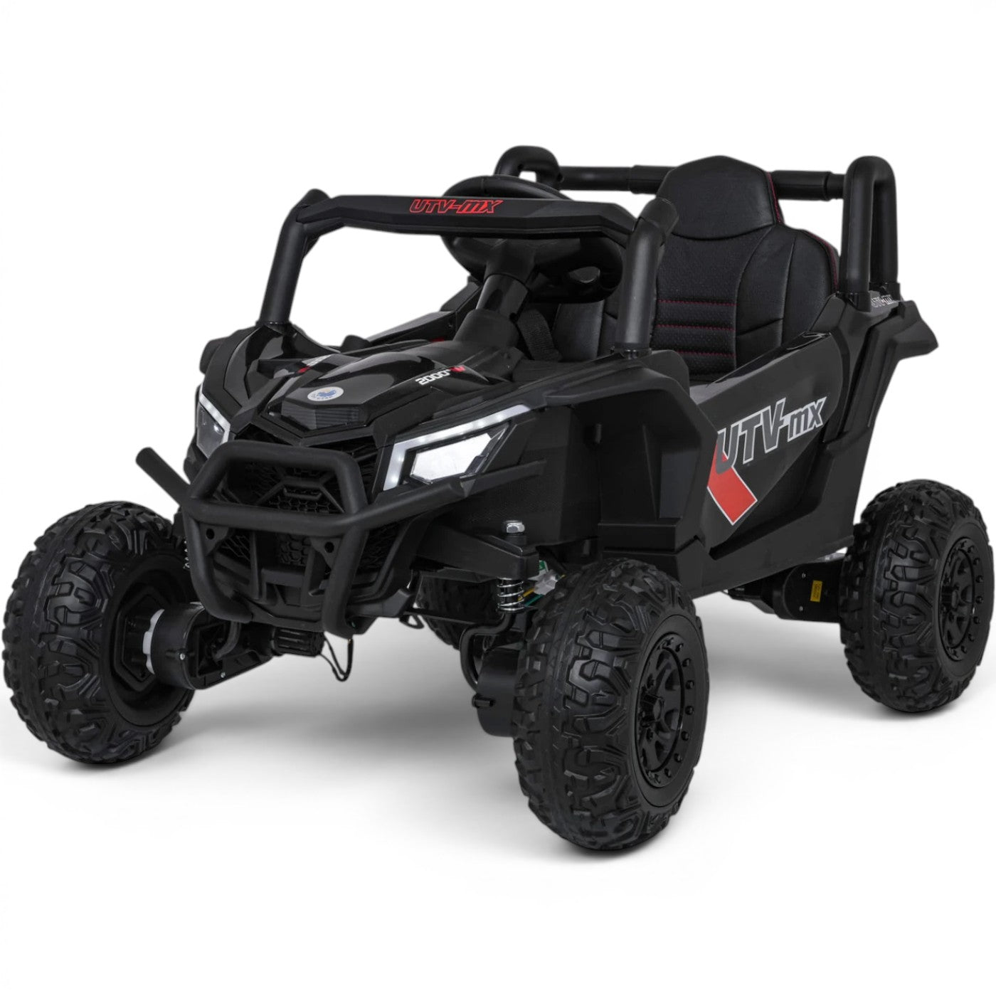 Carro Elétrico para Criança Buggy UTV-MX 12v Preto BATERIA DE LITIO c/ RODAS DE BORRACHA & ASSENTO EM PELE
