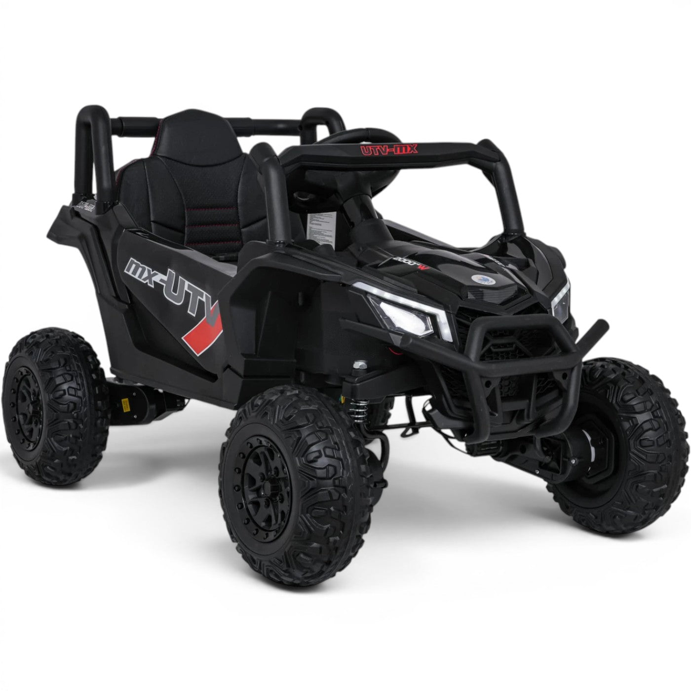 Carro Elétrico para Criança Buggy UTV-MX 12v Preto BATERIA DE LITIO c/ RODAS DE BORRACHA & ASSENTO EM PELE
