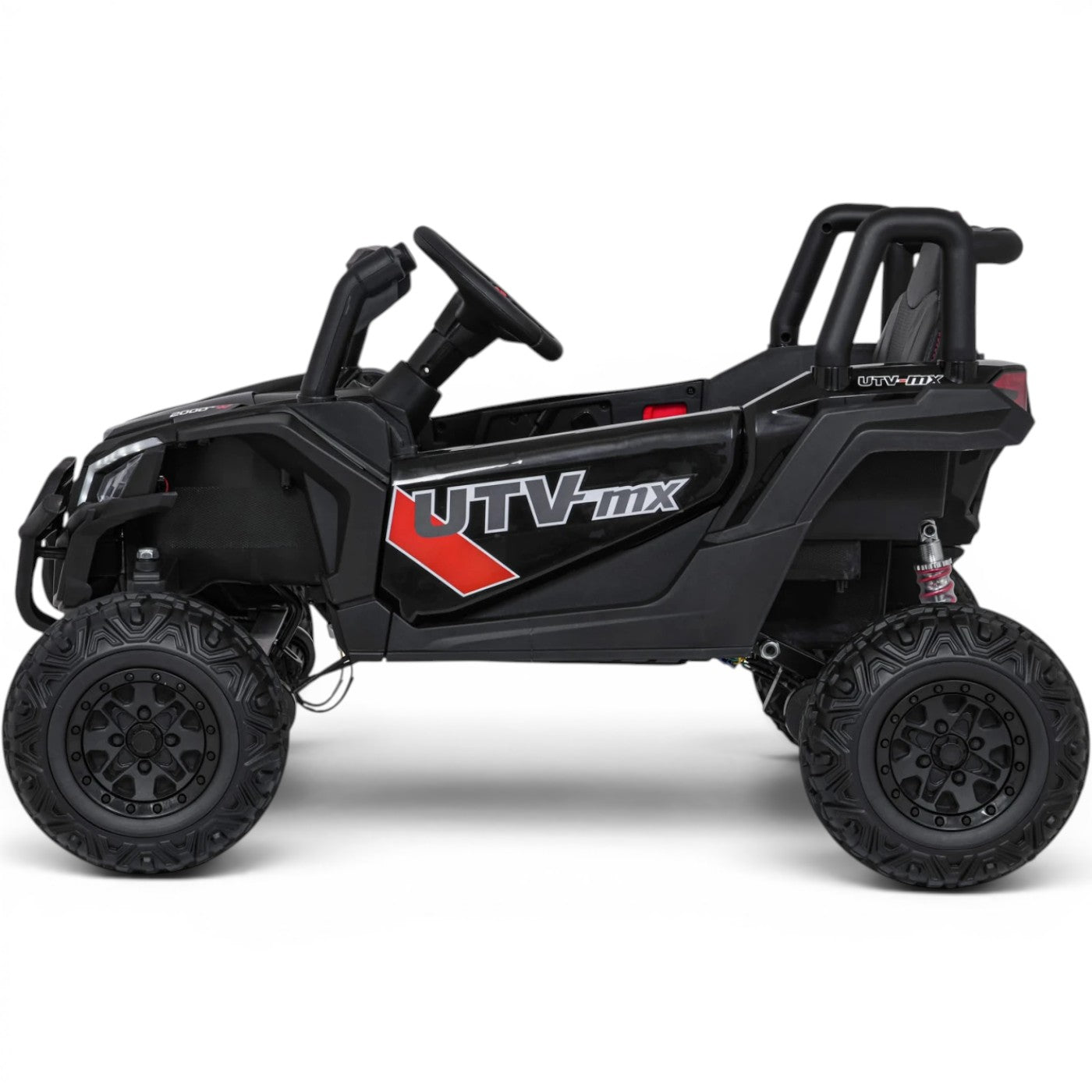 Carro Elétrico para Criança Buggy UTV-MX 12v Preto BATERIA DE LITIO c/ RODAS DE BORRACHA & ASSENTO EM PELE