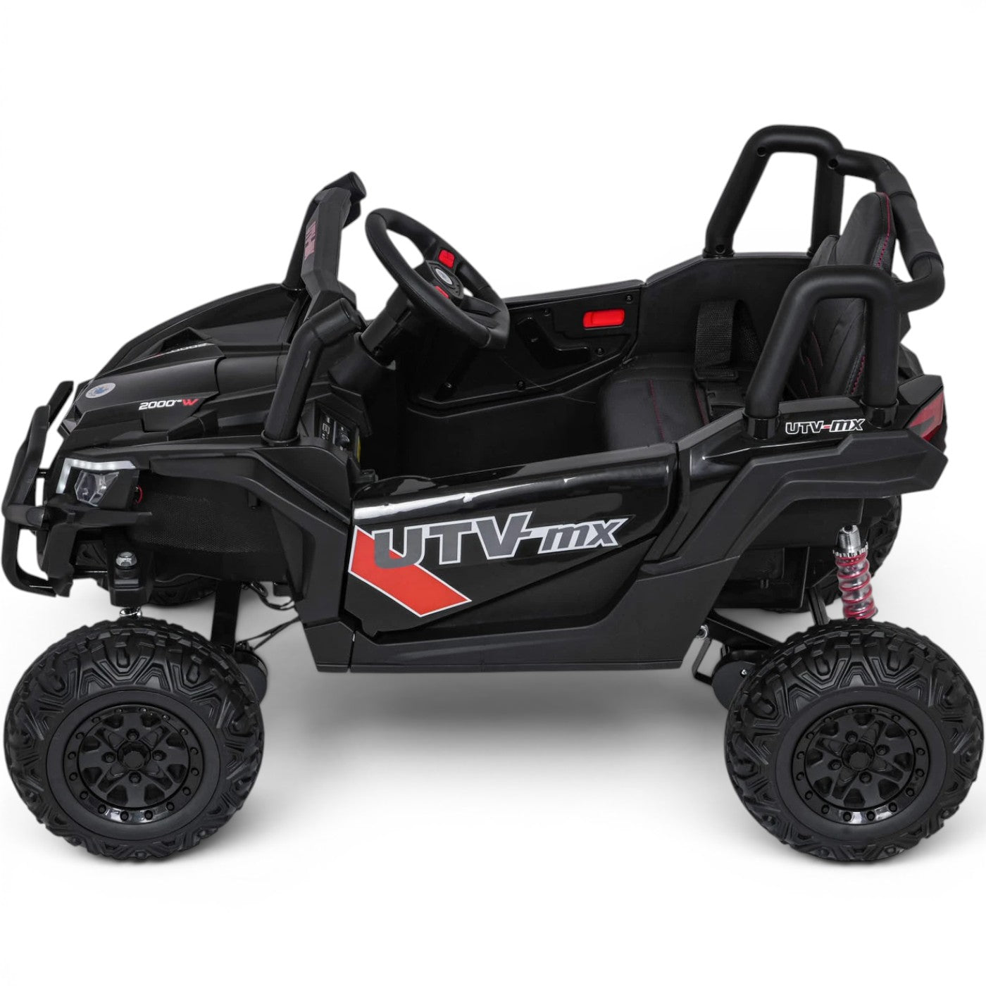 Carro Elétrico para Criança Buggy UTV-MX 12v Preto BATERIA DE LITIO c/ RODAS DE BORRACHA & ASSENTO EM PELE