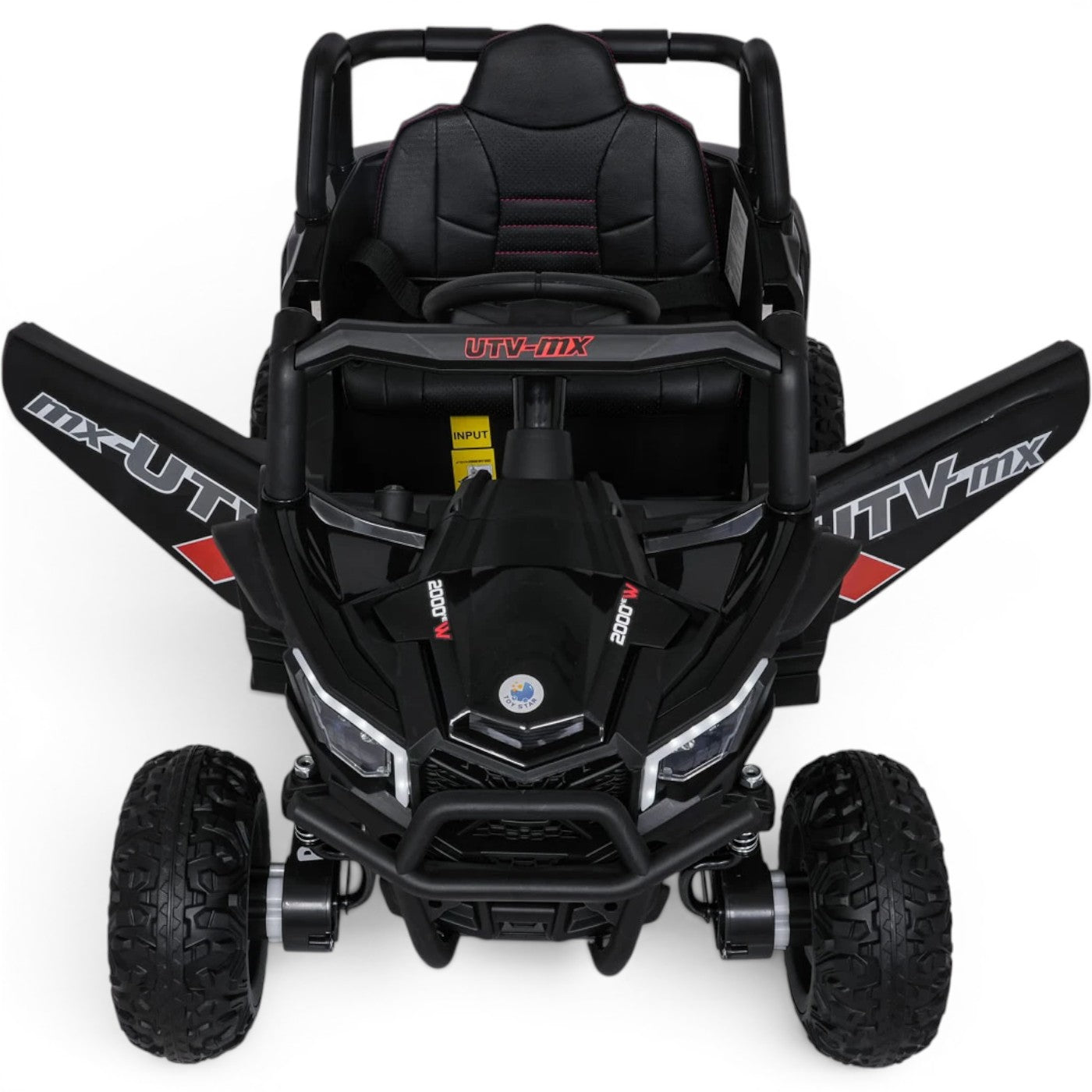Carro Elétrico para Criança Buggy UTV-MX 12v Preto BATERIA DE LITIO c/ RODAS DE BORRACHA & ASSENTO EM PELE
