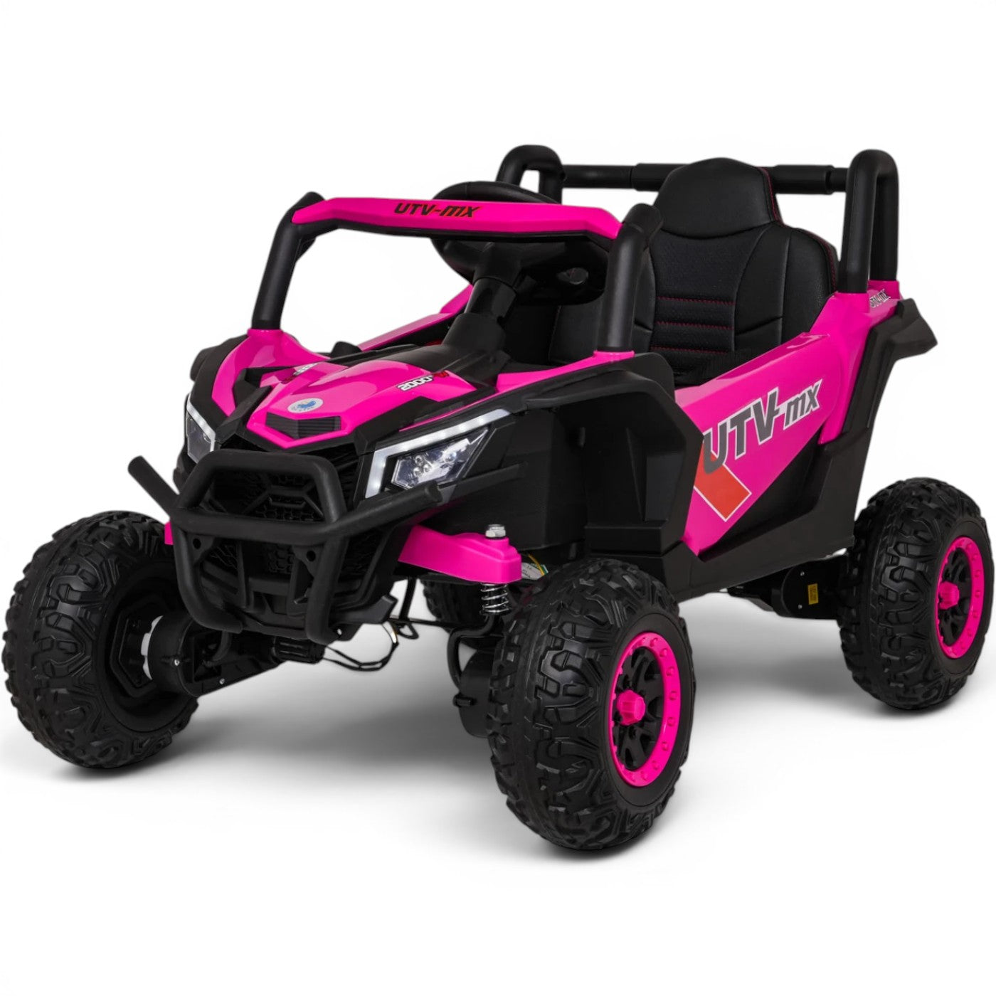 Carro Elétrico para Criança Buggy UTV-MX 12v Rosa BATERIA DE LITIO c/ RODAS DE BORRACHA & ASSENTO EM PELE