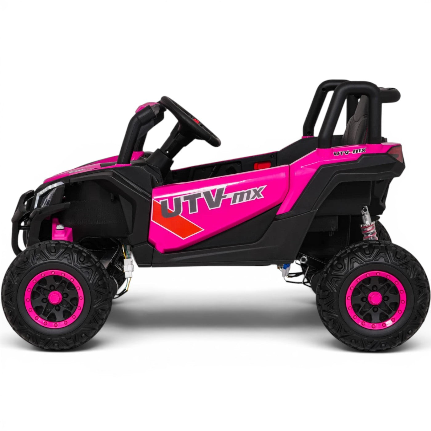 Carro Elétrico para Criança Buggy UTV-MX 12v Rosa BATERIA DE LITIO c/ RODAS DE BORRACHA & ASSENTO EM PELE