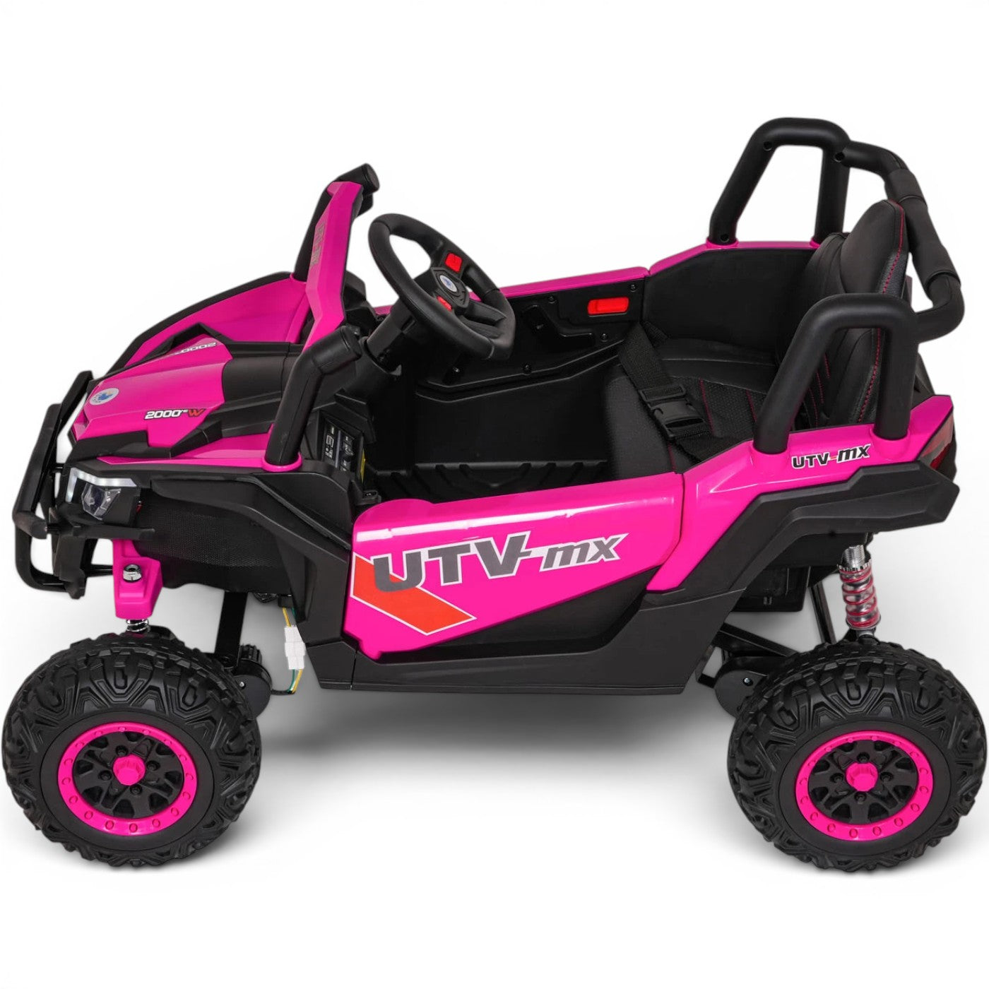 Carro Elétrico para Criança Buggy UTV-MX 12v Rosa BATERIA DE LITIO c/ RODAS DE BORRACHA & ASSENTO EM PELE