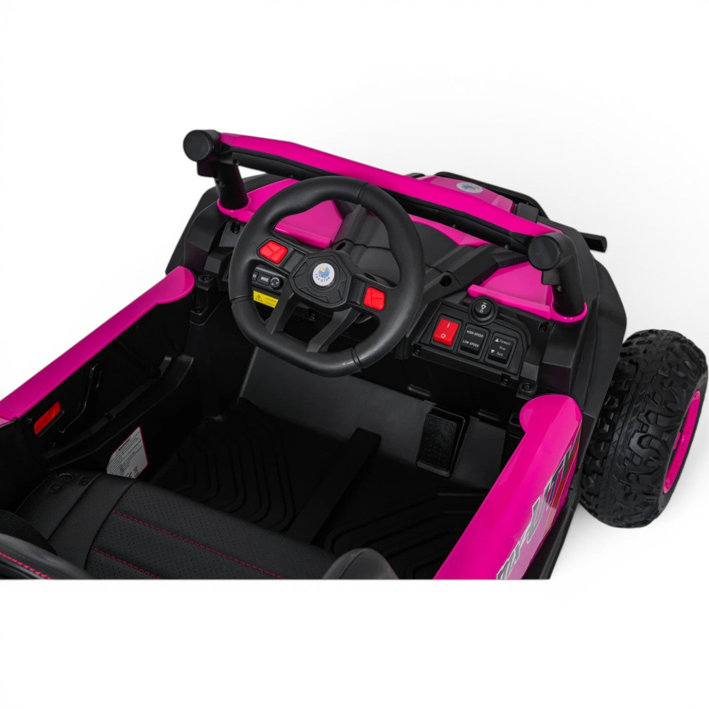 Carro Elétrico para Criança Buggy UTV-MX 12v Rosa BATERIA DE LITIO c/ RODAS DE BORRACHA & ASSENTO EM PELE