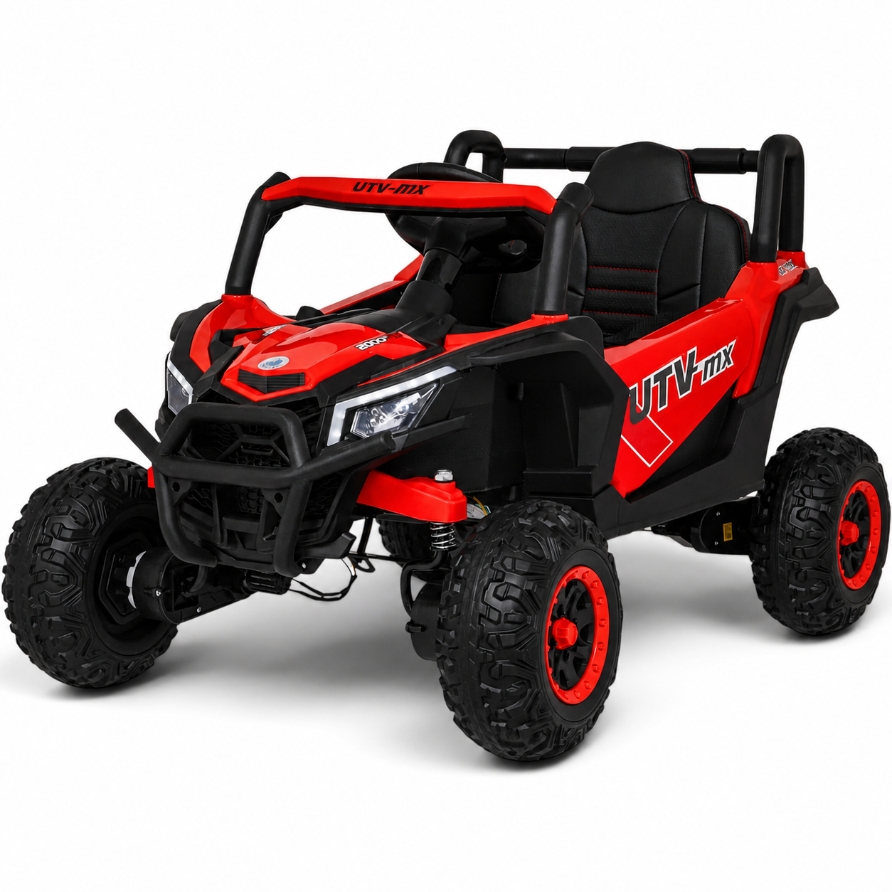 Carro Elétrico para Criança Buggy UTV-MX 12v Vermelho BATERIA DE LITIO c/ RODAS DE BORRACHA & ASSENTO EM PELE