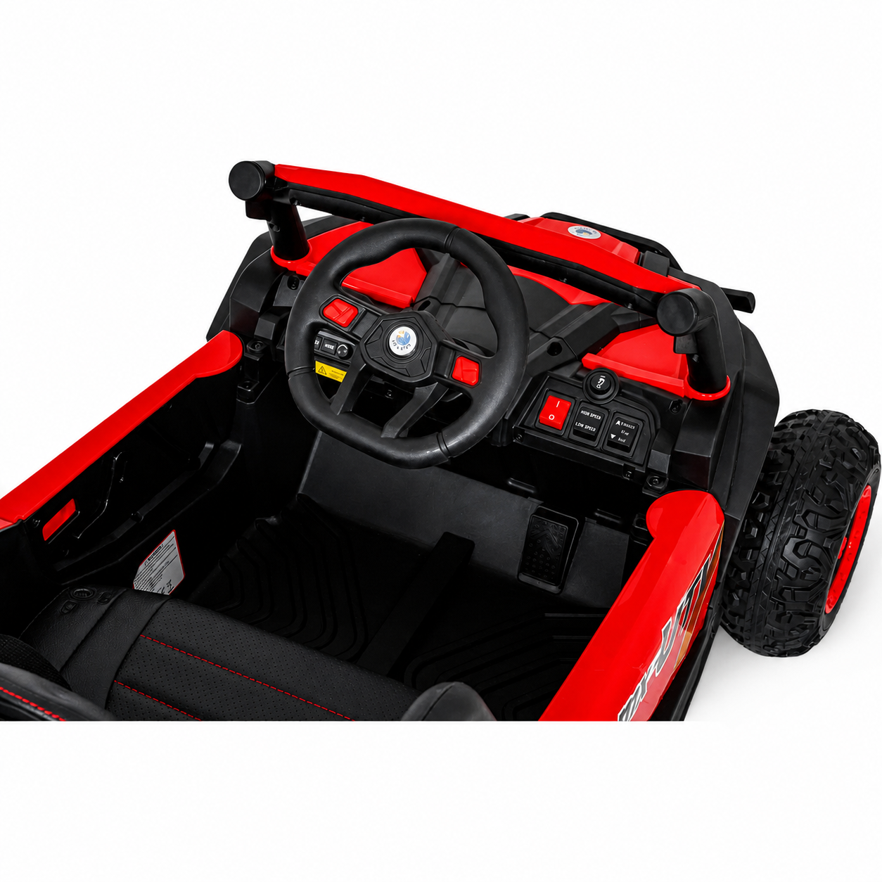 Carro Elétrico para Criança Buggy UTV-MX 12v Vermelho BATERIA DE LITIO c/ RODAS DE BORRACHA & ASSENTO EM PELE