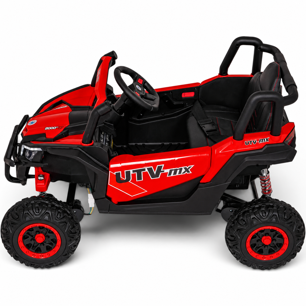 Carro Elétrico para Criança Buggy UTV-MX 12v Vermelho BATERIA DE LITIO c/ RODAS DE BORRACHA & ASSENTO EM PELE