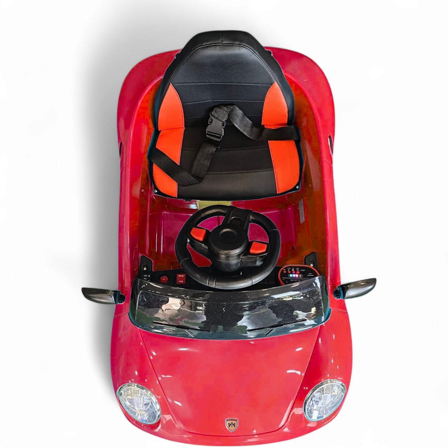 Carro Elétrico para Criança FUNDRIVE 12v Vermelho c/ RODAS DE BORRACHA & ASSENTO EM PELE