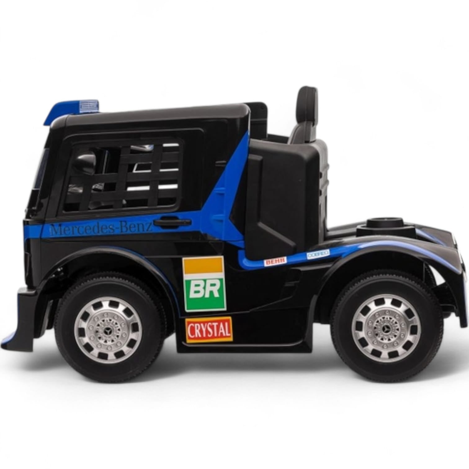 Carro Elétrico para Criança MERCEDES AXOR 12v Azul c/ RODAS DE BORRACHA & ASSENTO EM PELE