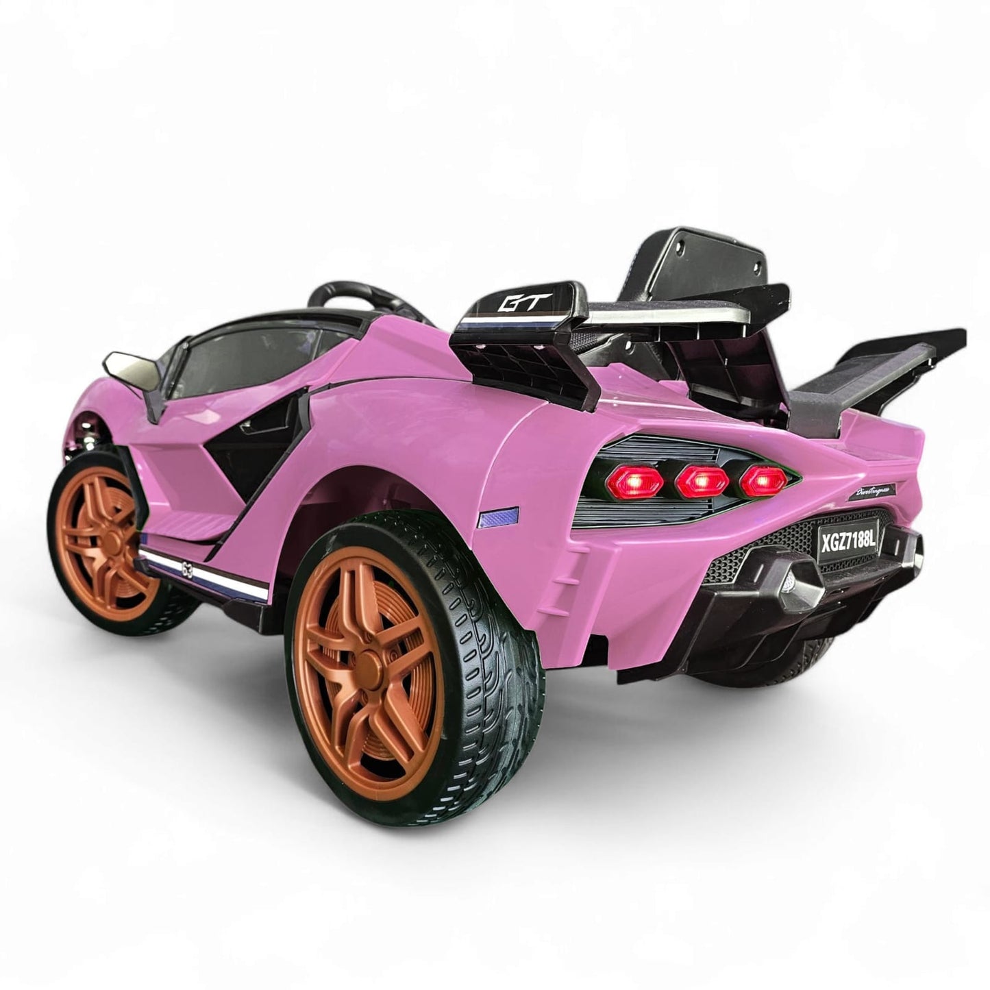 Carro Elétrico para Criança Sian Style Rosa 12v c/ RODAS DE BORRACHA & ASSENTO EM PELE