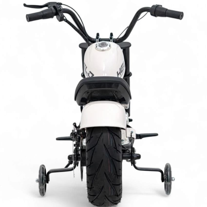 Mota Elétrica para Criança Chopper Warrior 36v 350watts até 16Km/h Branca c/ RODAS PNEUMÁTICAS & ASSENTO EM PELE