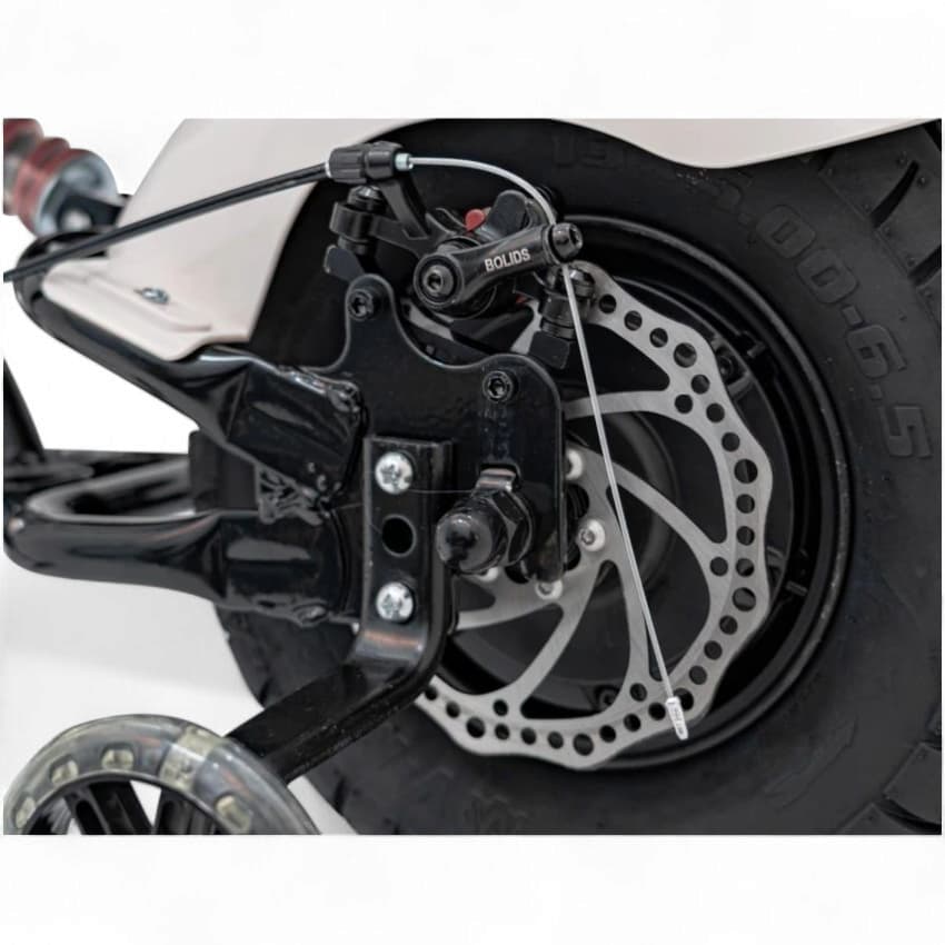 Mota Elétrica para Criança Chopper Warrior 36v 350watts até 16Km/h Branca c/ RODAS PNEUMÁTICAS & ASSENTO EM PELE