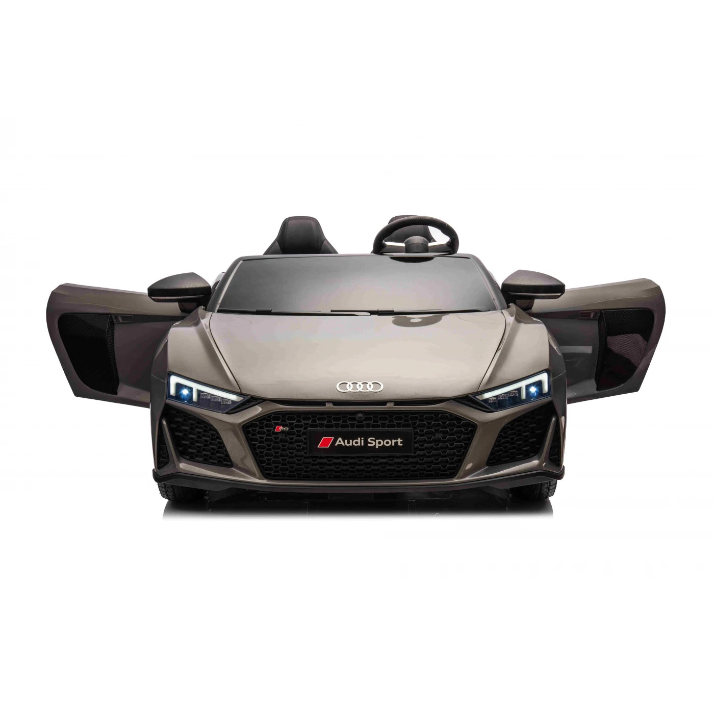 Carro elétrico para Criança AUDI R8 SPYDER Versão XXL Cinza c/ RODAS DE BORRACHA & ASSENTO EM PELE