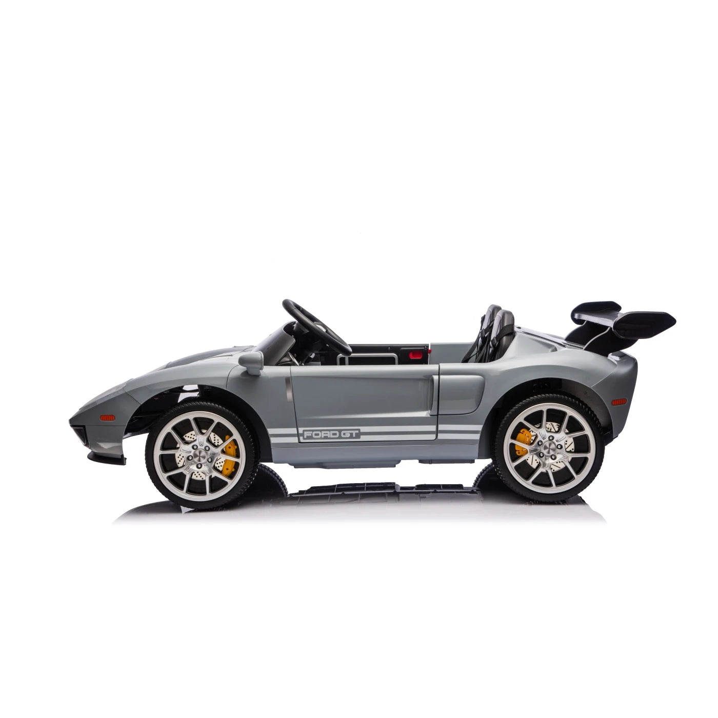 Carro Elétrico para Criança FORD GT 24v Cinza 4x4 c/ RODAS DE BORRACHA & ASSENTO EM PELE