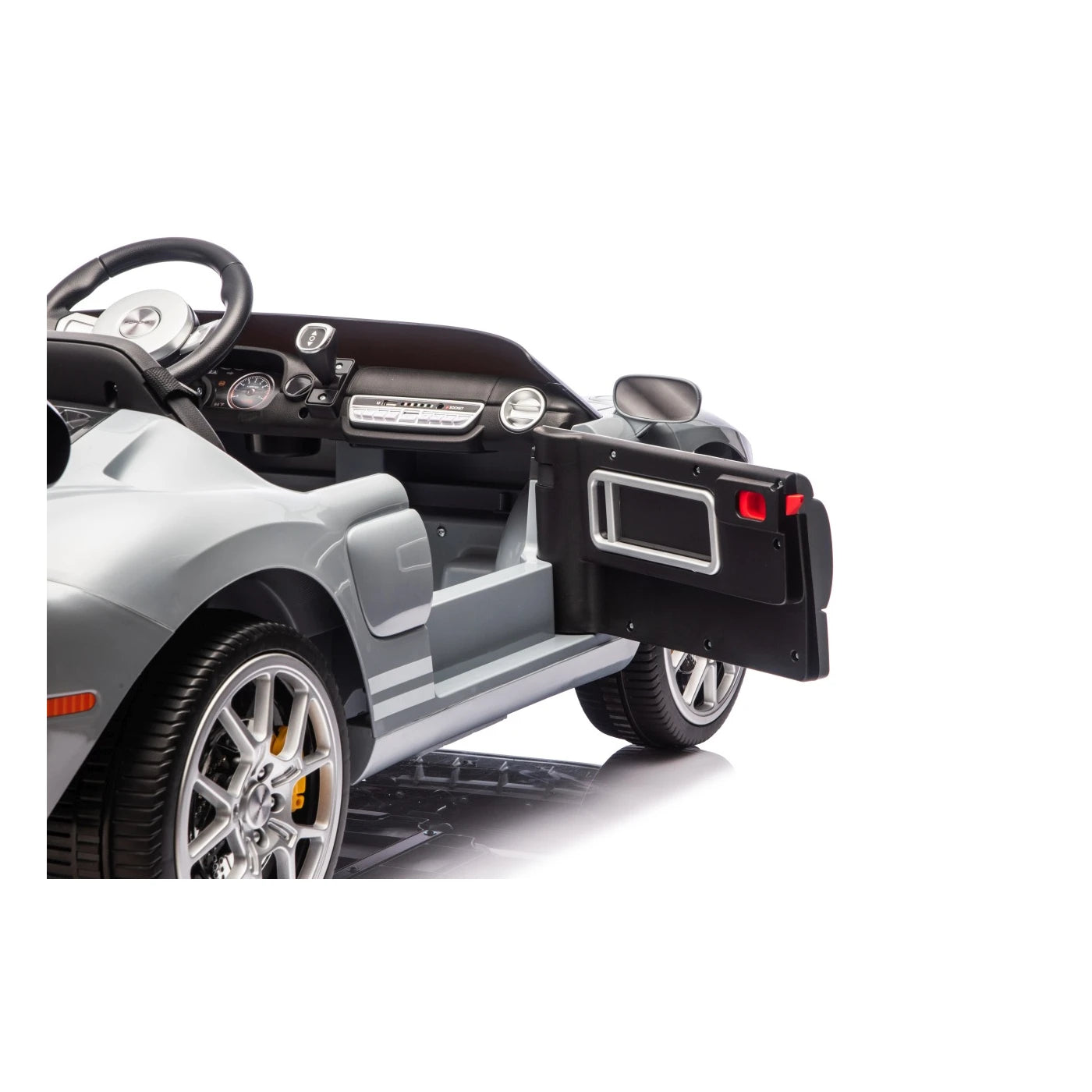 Carro Elétrico para Criança FORD GT 24v Cinza 4x4 c/ RODAS DE BORRACHA & ASSENTO EM PELE