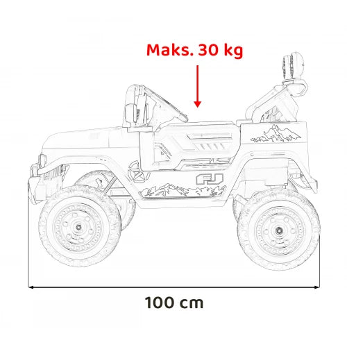 Carro Elétrico para Criança TOYOTA FJ CRUISER 12v 4X4 Camel c/ RODAS DE BORRACHA & ASSENTO EM PELE