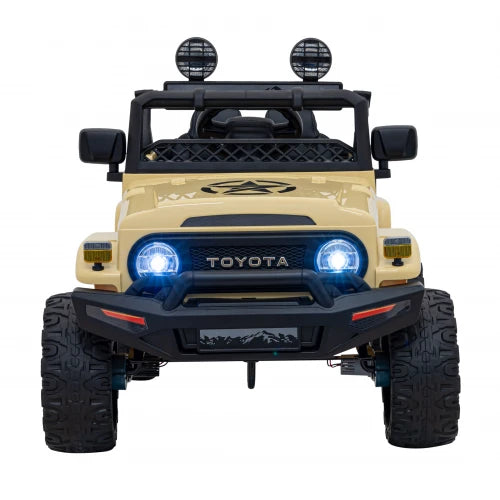 PRÉ-VENDA - Carro Elétrico para Criança TOYOTA FJ CRUISER 12v 4X4 Camel c/ RODAS DE BORRACHA & ASSENTO EM PELE