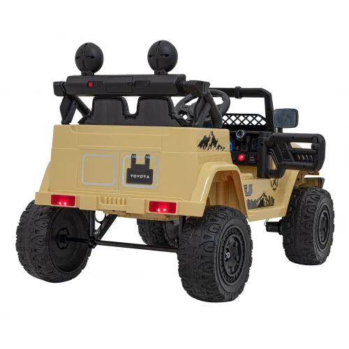 PRÉ-VENDA - Carro Elétrico para Criança TOYOTA FJ CRUISER 12v 4X4 Camel c/ RODAS DE BORRACHA & ASSENTO EM PELE