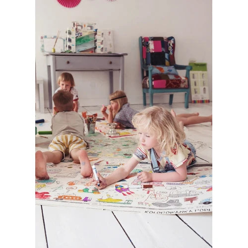 Póster para Colorir Tema Veículos