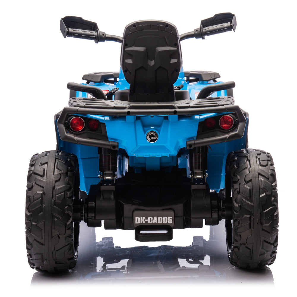 Moto 4 Elétrica para Criança CAN AM Outlander 24v 4x4 Azul c/ RODAS DE BORRACHA & ASSENTO EM PELE