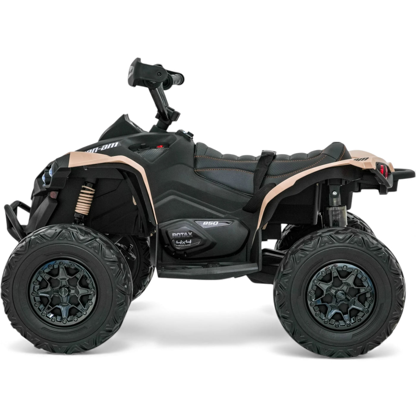 Moto 4 Elétrica para Criança CAN AM Maverick 24v 2x200w Khacki c/ RODAS DE BORRACHA & ASSENTO EM PELE