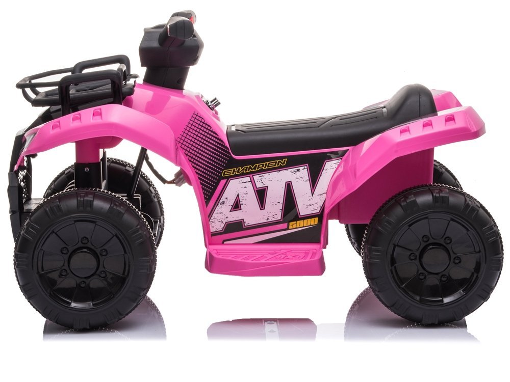 Mini Moto 4 Elétrica para Crianças 6v Rosa c/ rodas de plástico