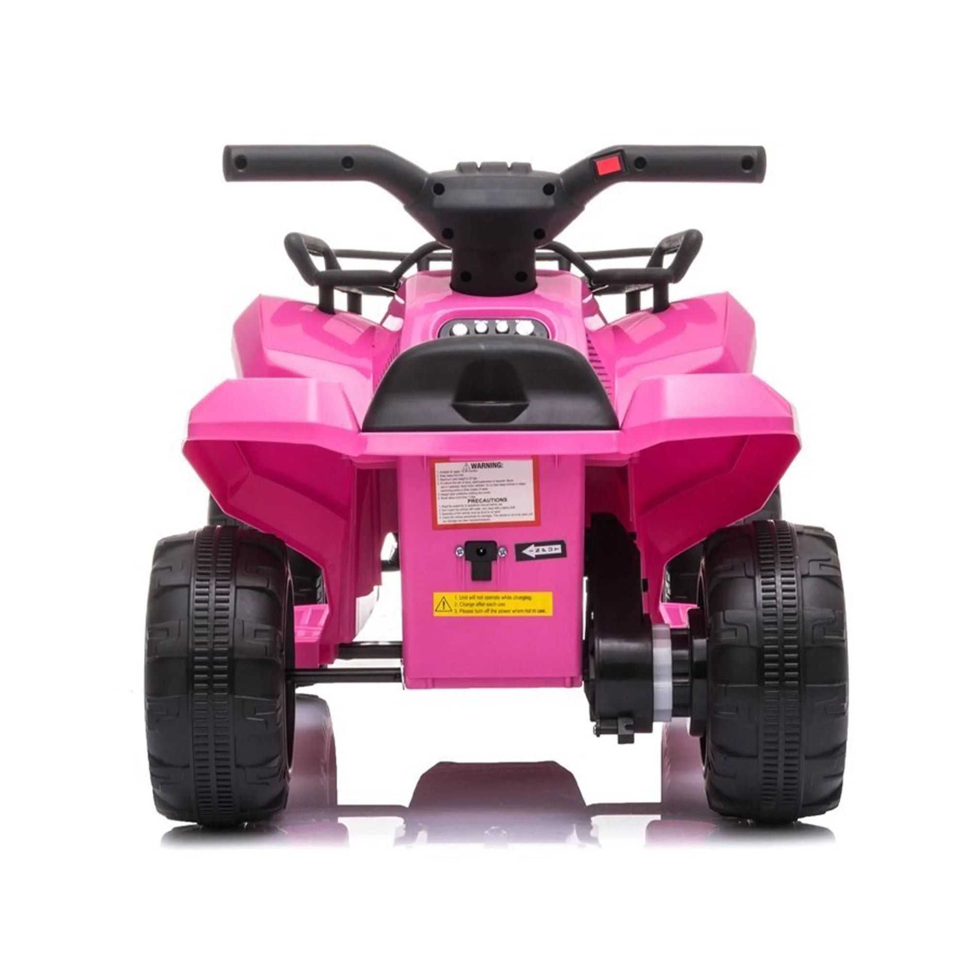 Mini Moto 4 Elétrica para Crianças 6v Rosa c/ rodas de plástico