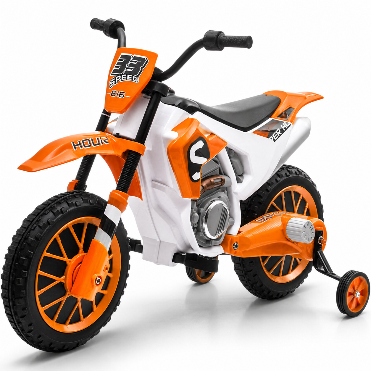 Mota Elétrica para Criança CROSS BLAZE 12v Laranja c/ RODAS DE BORRACHA