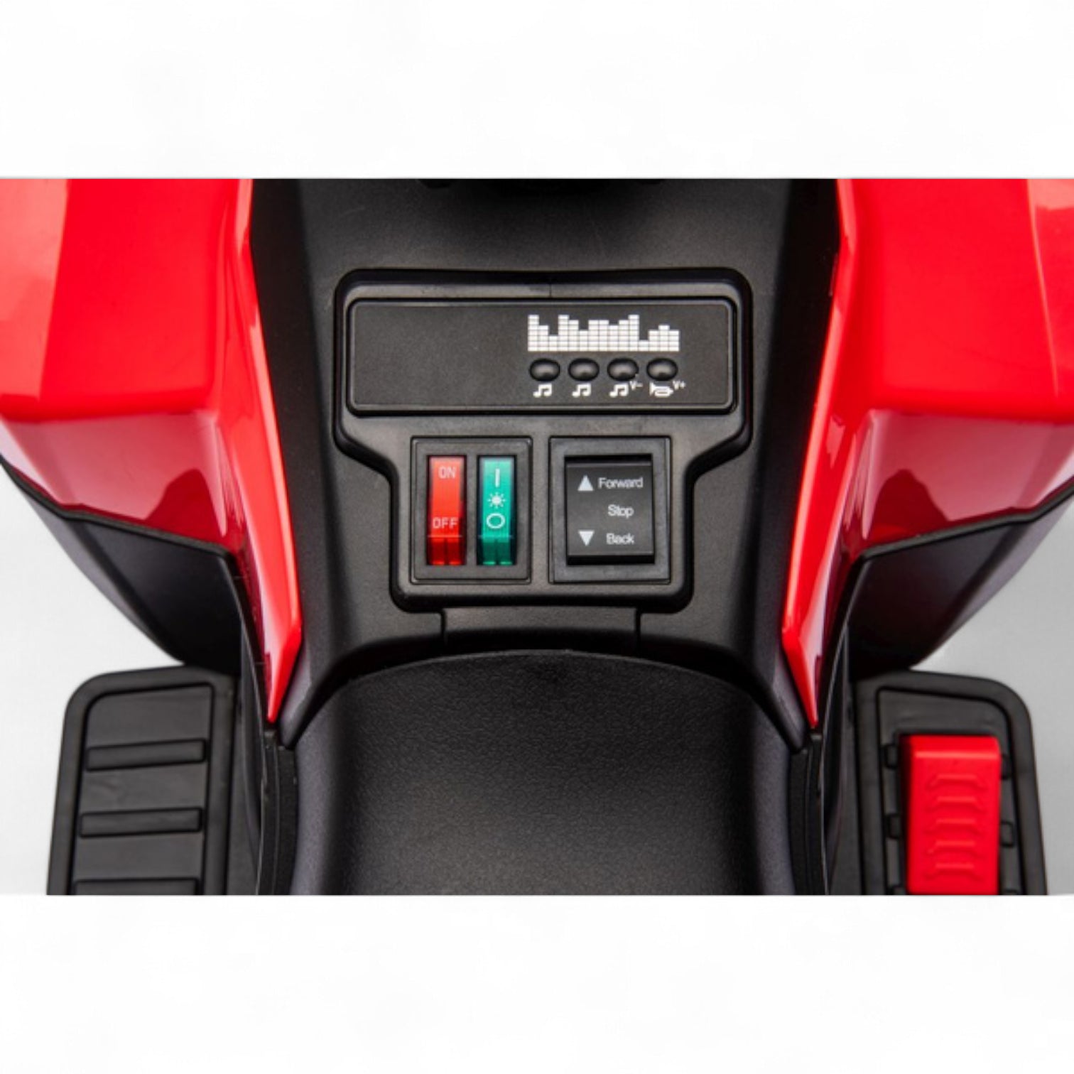 Mini Moto 4 Elétrica para Crianças LITTLE EXPLORER 6v Vermelha c/ RODAS DE BORRACHA