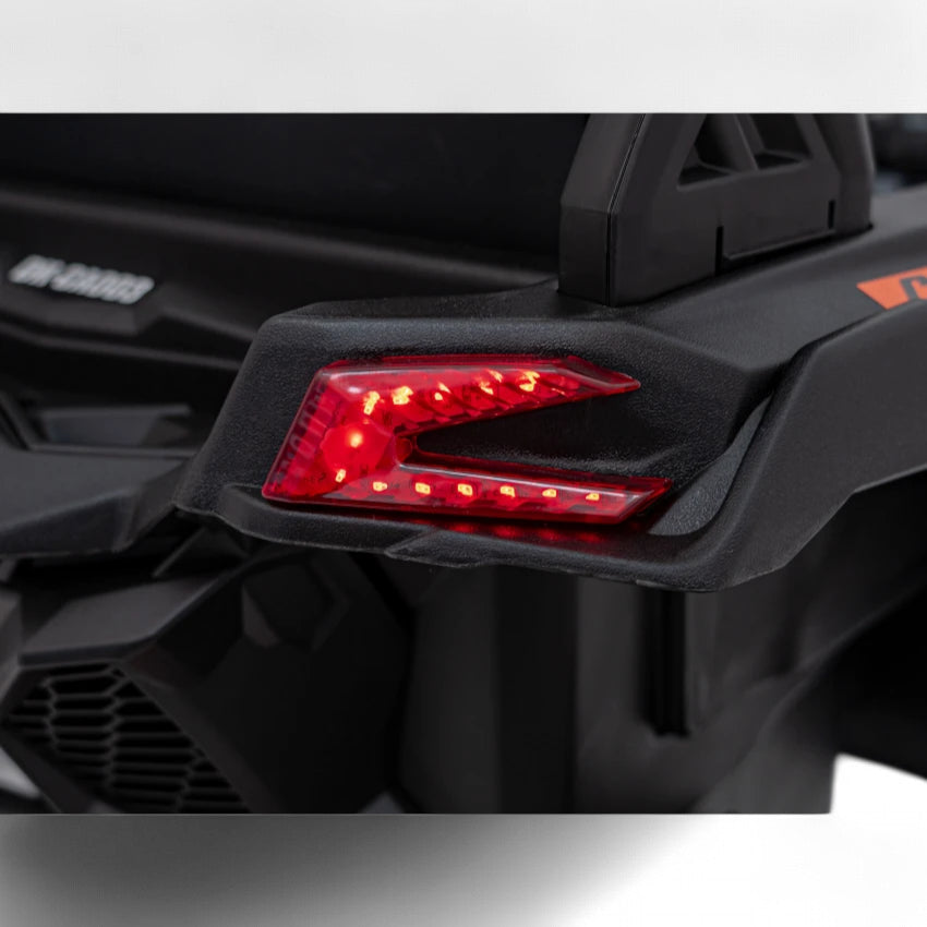 Carro Elétrico para Criança CAN-AM MAVERICK 4x4 24v Laranja c/ RODAS DE BORRACHA & ASSENTO EM PELE