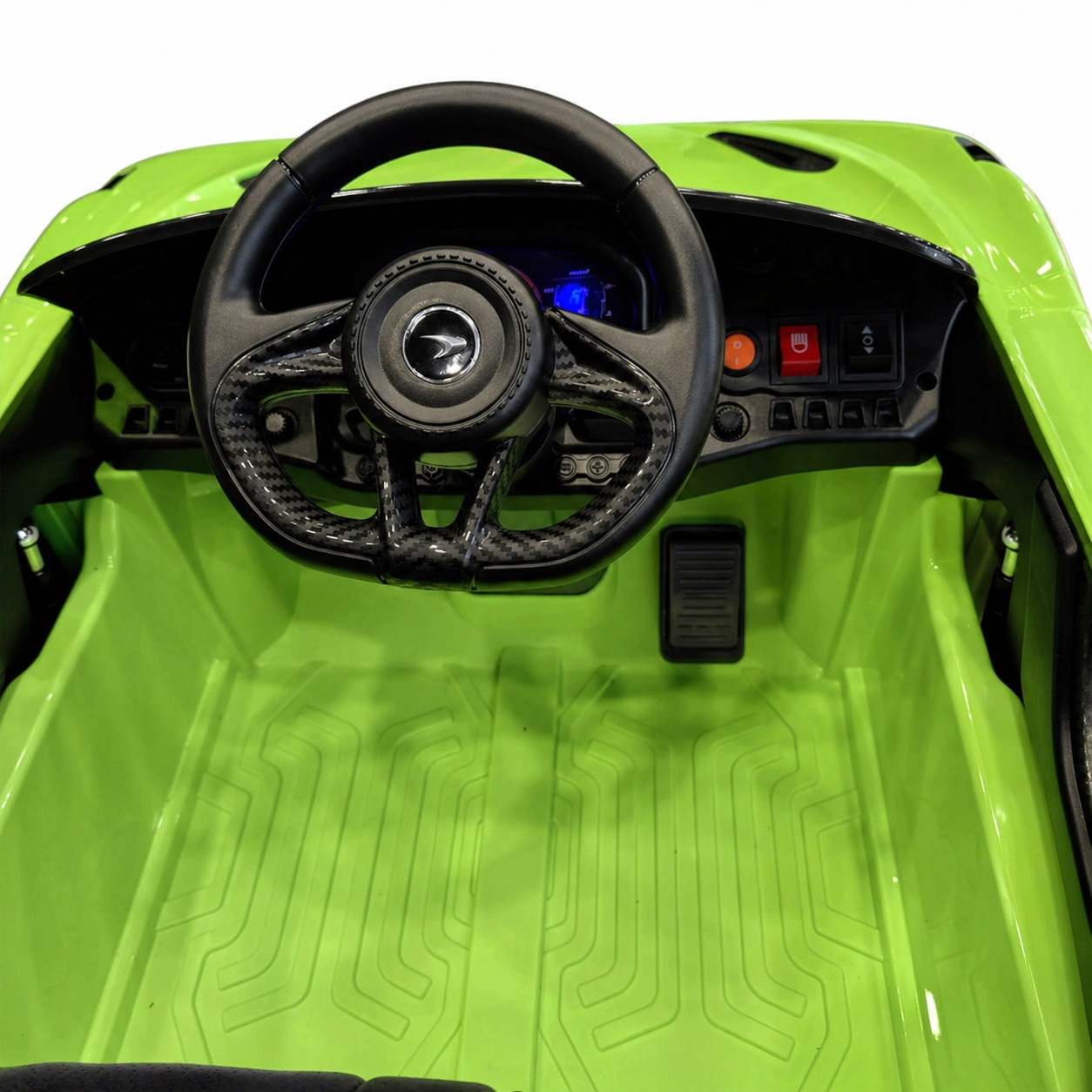 Carro Elétrico para Criança McLaren 765LT 12v Verde c/ RODAS DE BORRACHA & ASSENTO EM PELE