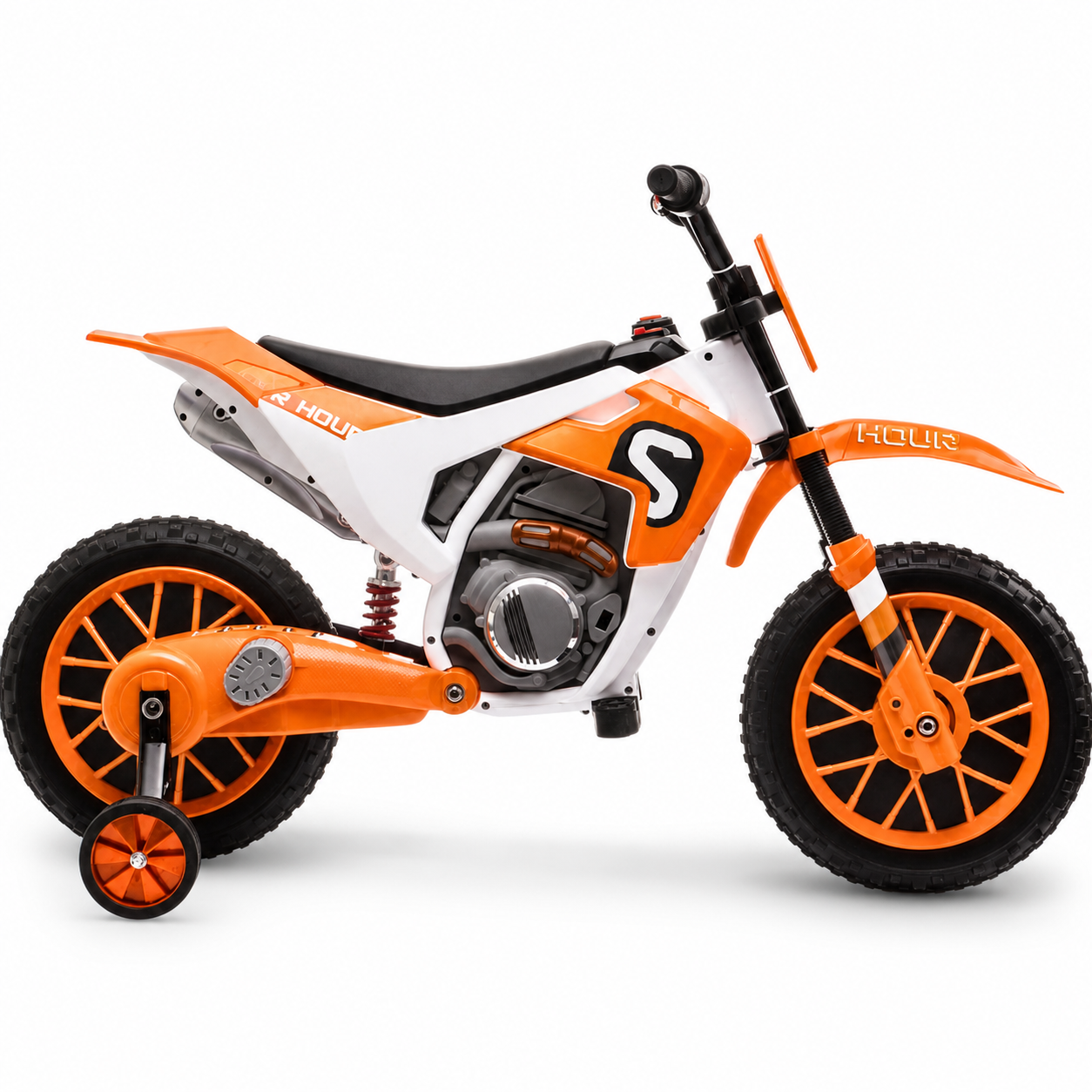 Mota Elétrica para Criança CROSS BLAZE 12v Laranja c/ RODAS DE BORRACHA