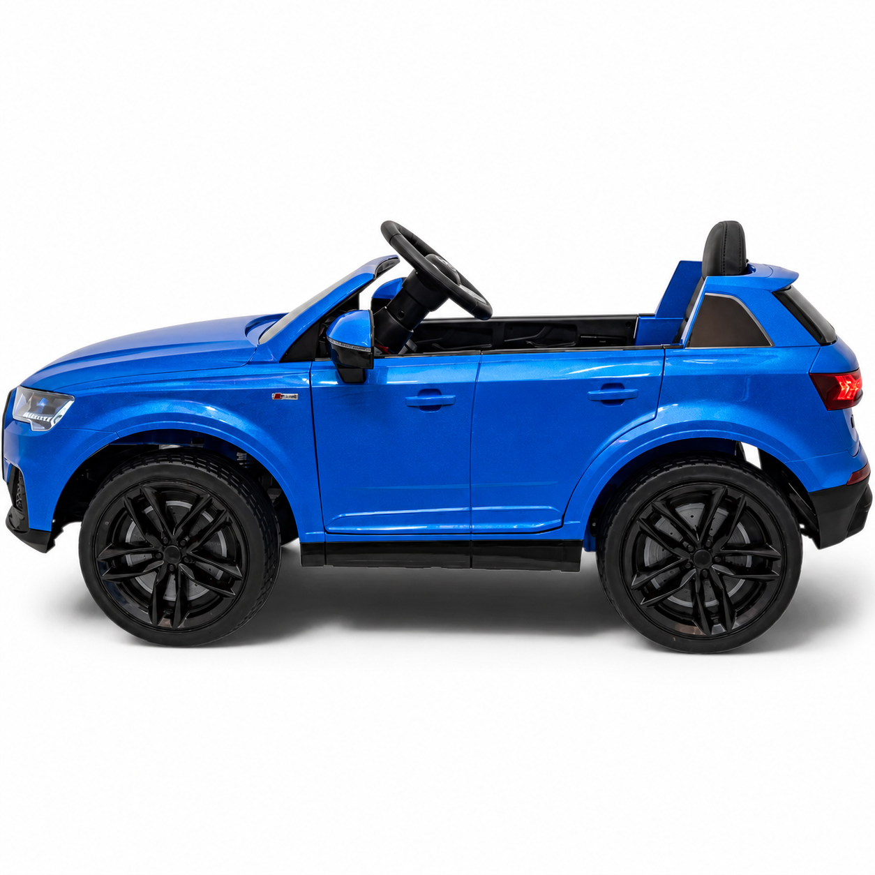 Carro Elétrico para Criança AUDI Q7 12v Azul Metalizado c/ RODAS DE BORRACHA & ASSENTO EM PELE