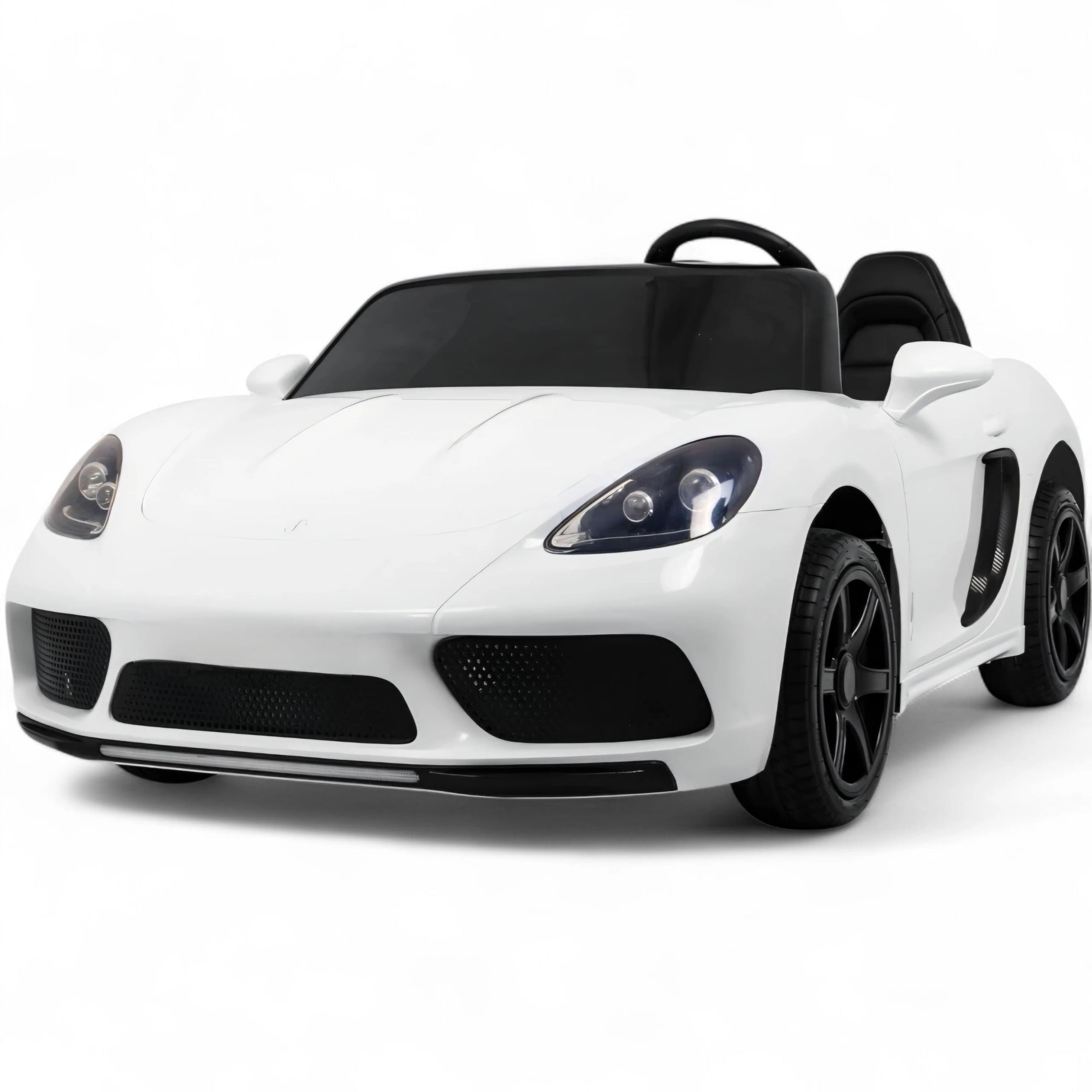 Carro elétrico para Criança PERFECTA XXL 24v Motor Brushless 180w 15km/h Branco c/ RODAS DE BORRACHA & ASSENTO EM PELE