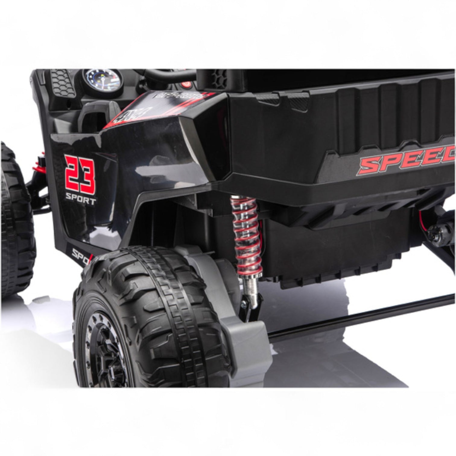 Carro Elétrico para Criança BUGGY TURBO SPORT 4x4 24v Preto c/ RODAS DE BORRACHA & ASSENTO EM PELE