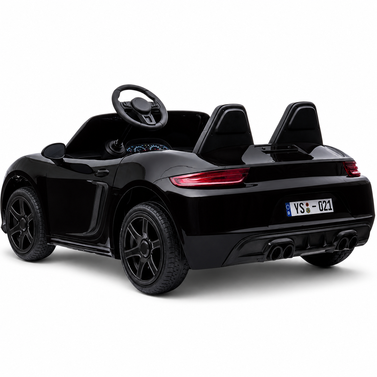 Carro elétrico para Criança PERFECTA XXL 24v Motor Brushless 180w 15km/h Preto Metalizado c/ RODAS DE BORRACHA & ASSENTO EM PELE