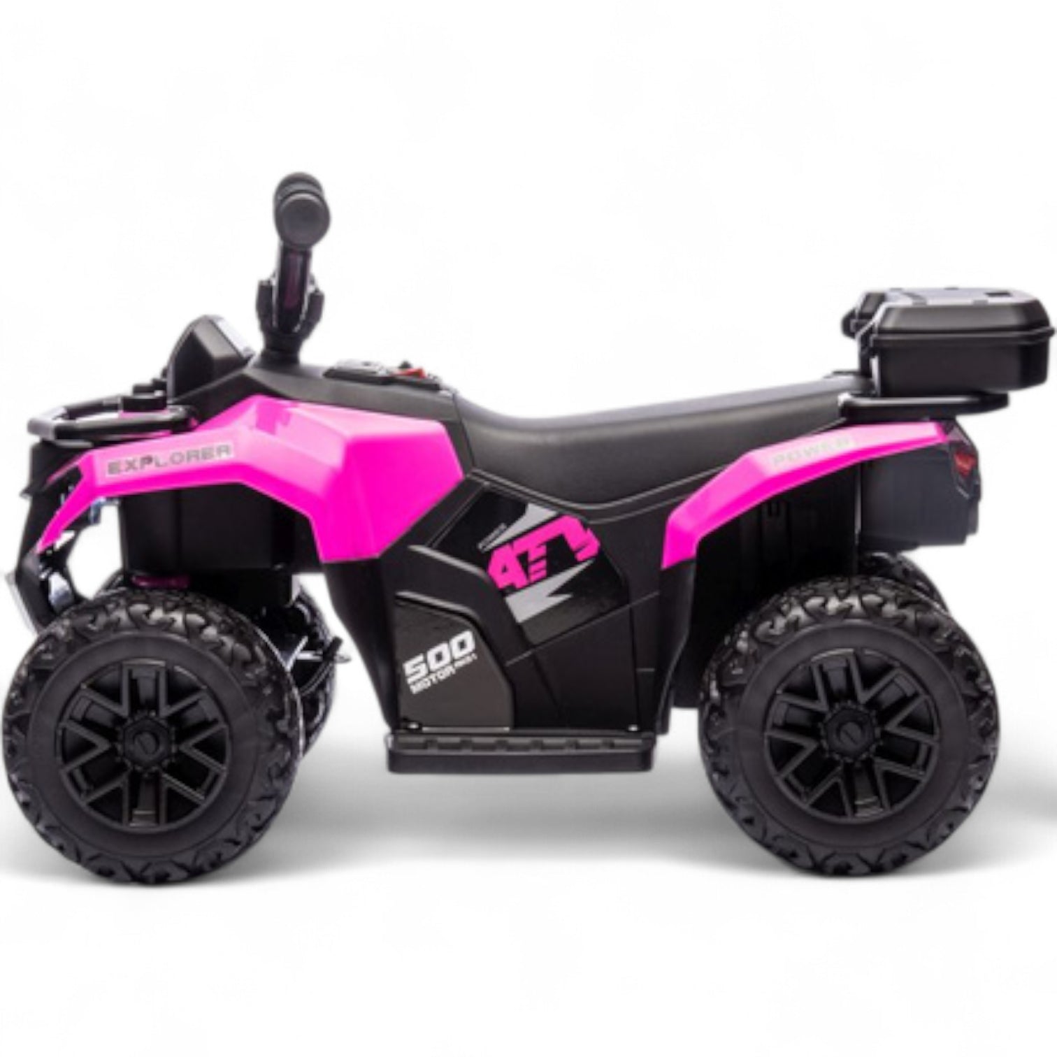 Mini Moto 4 Elétrica para Crianças LITTLE EXPLORER 6v Rosa c/ RODAS DE BORRACHA