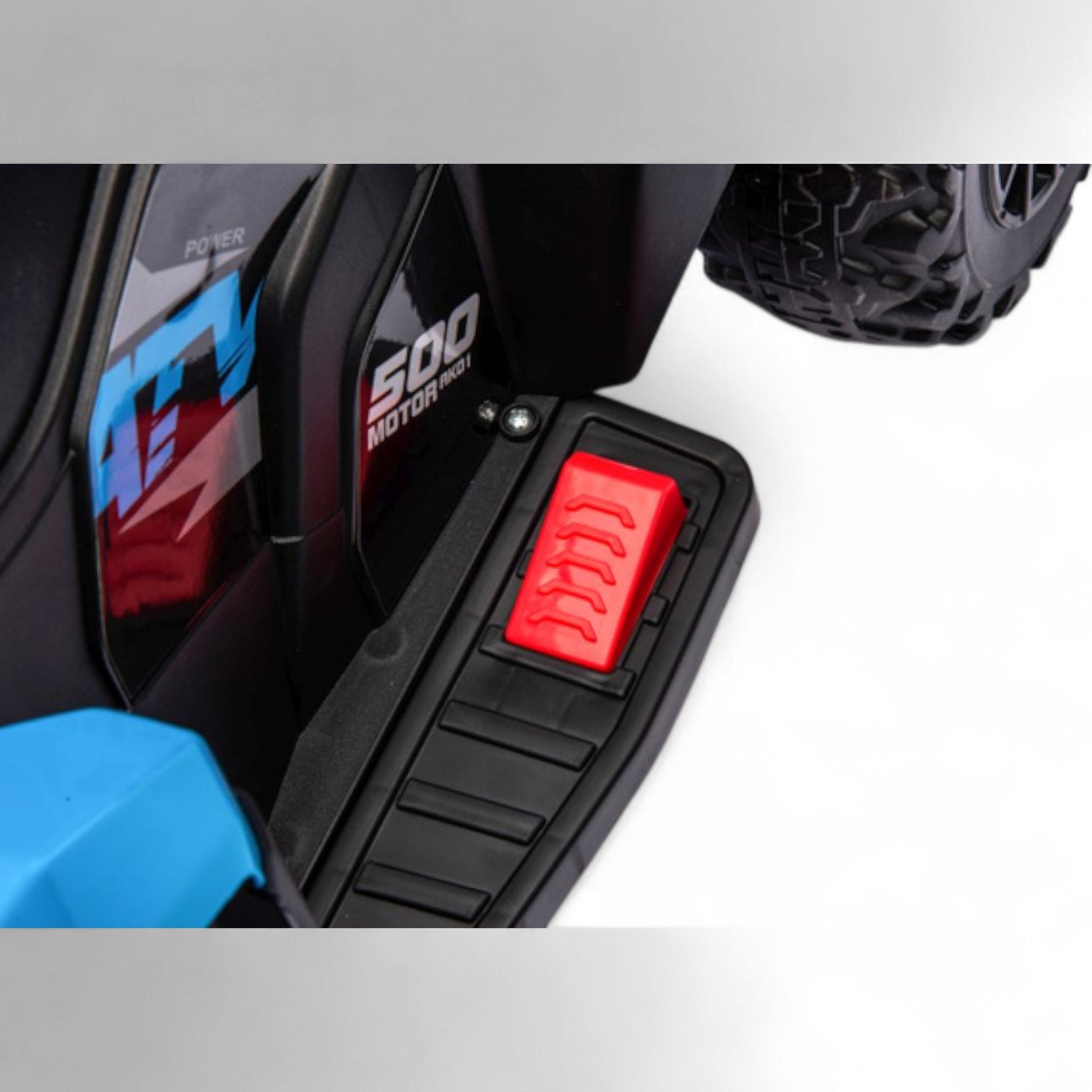 Mini Moto 4 Elétrica para Crianças LITTLE EXPLORER 6v Azul c/ RODAS DE BORRACHA