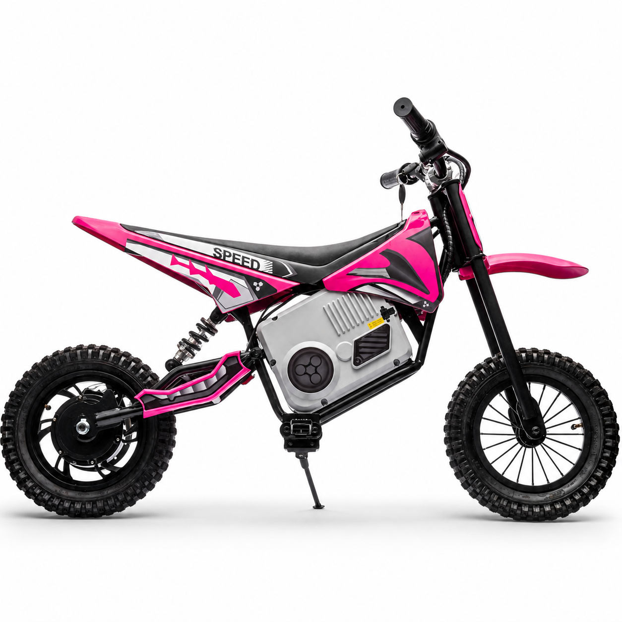 Mota Elétrica para Criança RAPTOR MX 36v Rosa c/ RODAS PNEUMÁTICAS E ASSENTO EM PELE