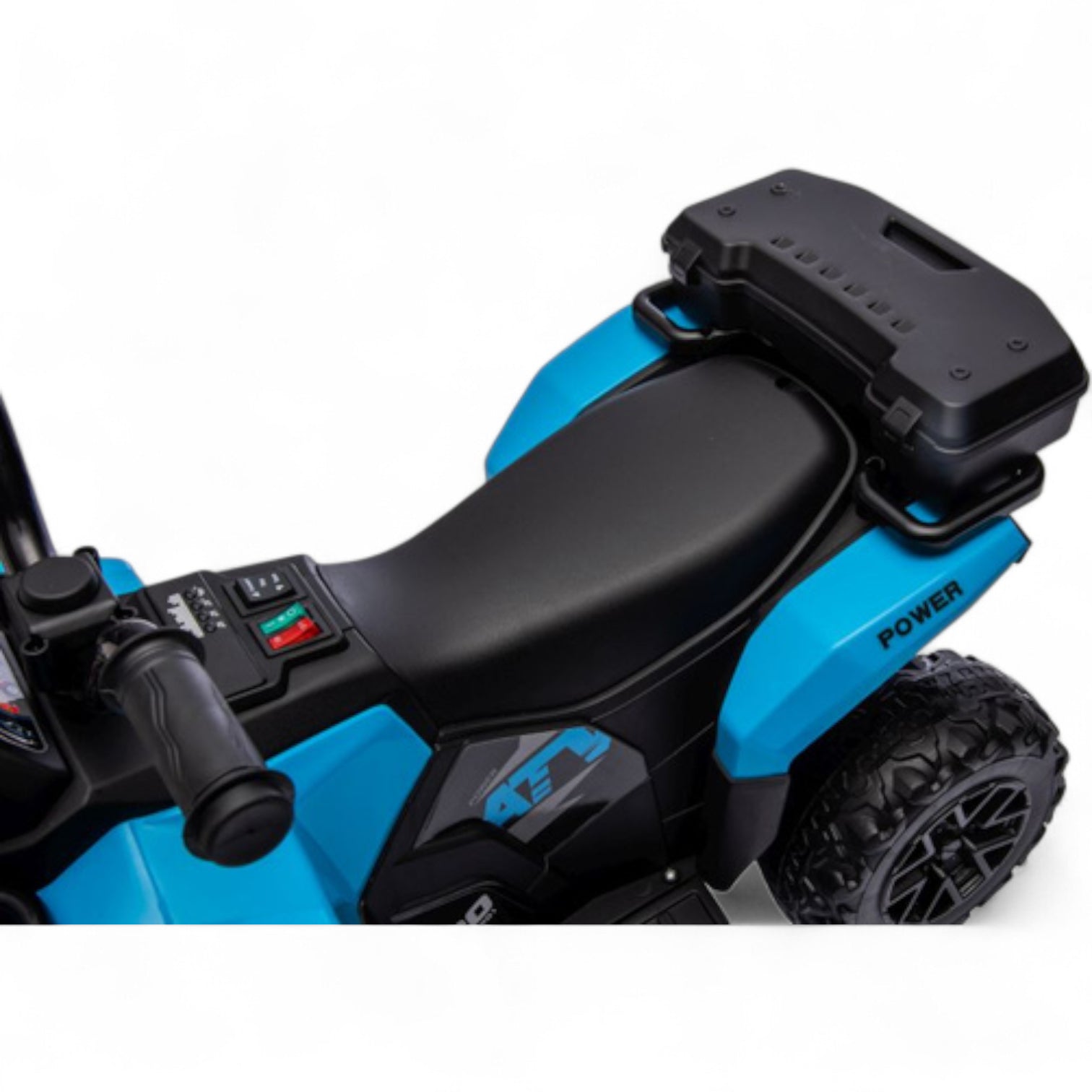 Mini Moto 4 Elétrica para Crianças LITTLE EXPLORER 6v Azul c/ RODAS DE BORRACHA