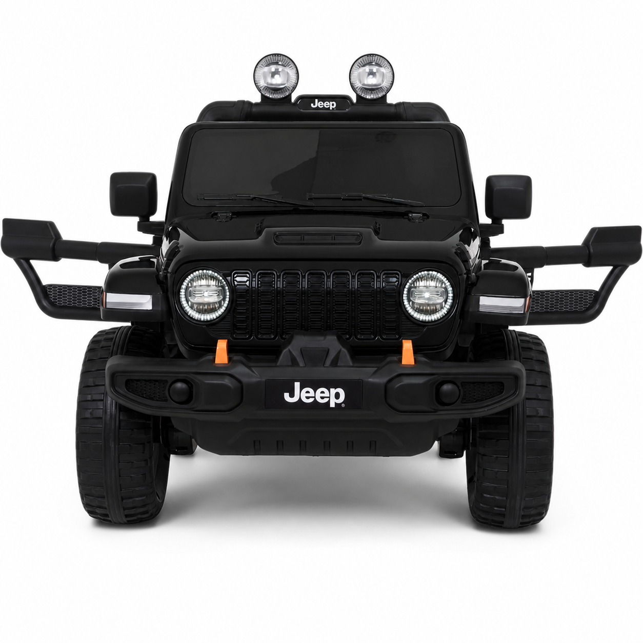 Carro Elétrico para Criança JEEP RUBICON 4x4 24v Preto c/ RODAS DE BORRACHA & ASSENTO EM PELE