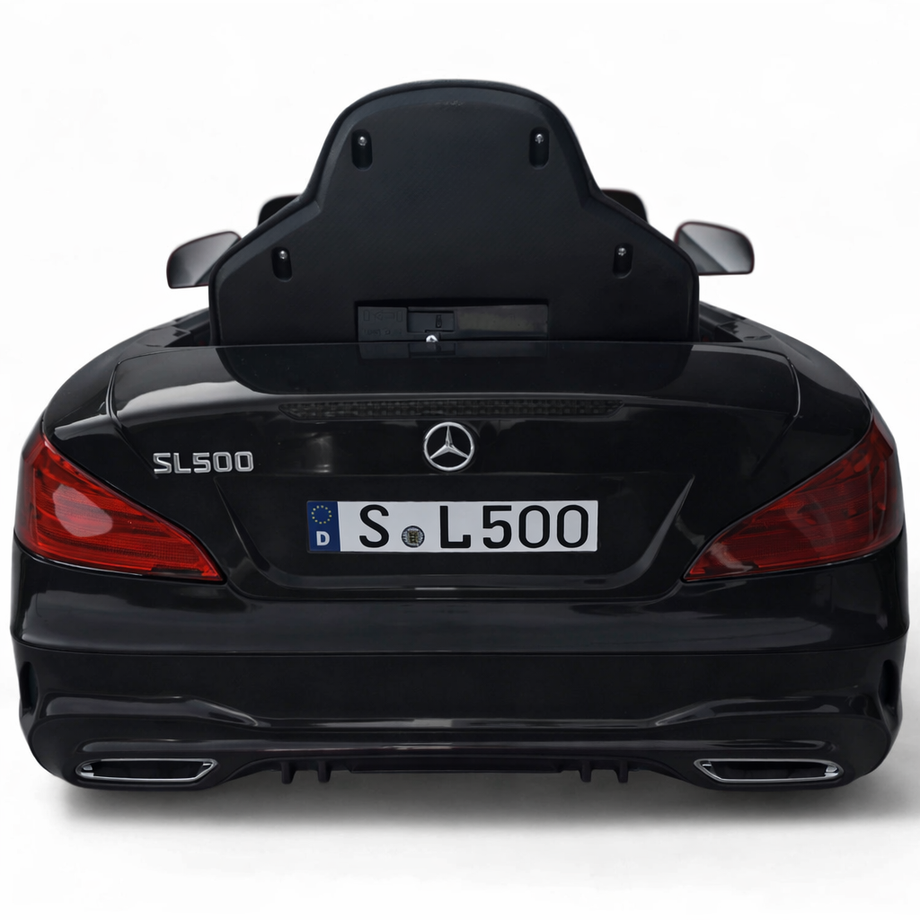 Carro Elétrico para Criança MERCEDES SL500 12V Preto c/ RODAS DE BORRACHA & ASSENTO EM PELE