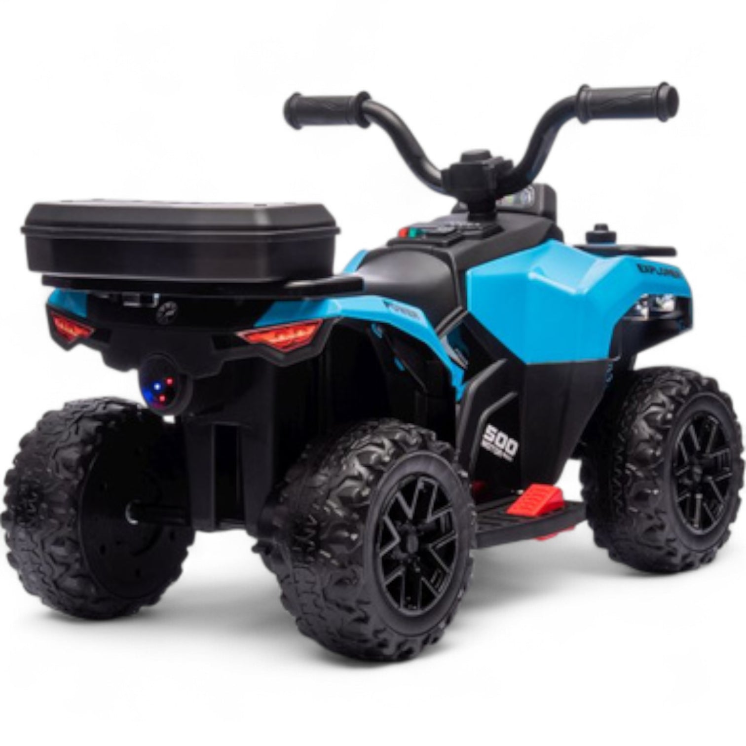 Mini Moto 4 Elétrica para Crianças LITTLE EXPLORER 6v Azul c/ RODAS DE BORRACHA