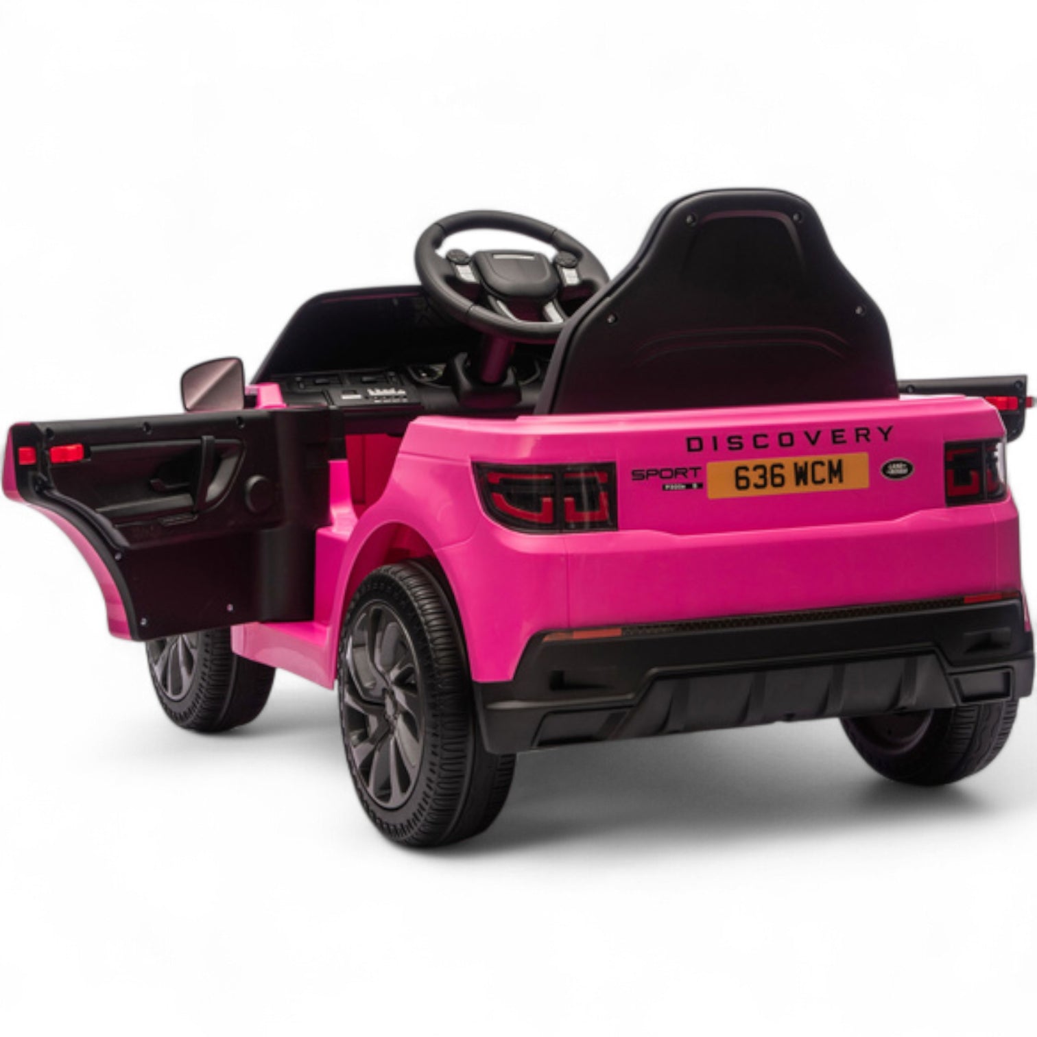 Carro Elétrico para Criança RANGE ROVER DISCOVERY 12v Rosa c/ RODAS DE BORRACHA & ASSENTO EM PELE