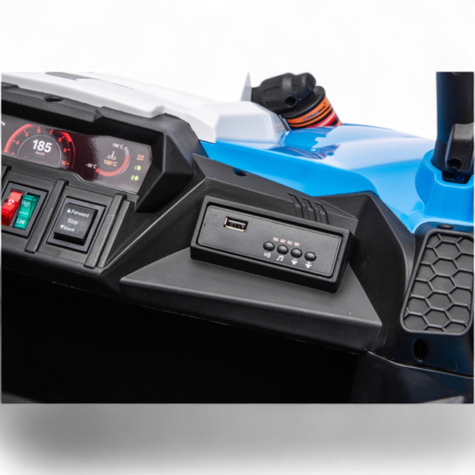 Carro Elétrico para Criança BUGGY TURBO SPORT 4x4 24v Azul c/ RODAS DE BORRACHA & ASSENTO EM PELE
